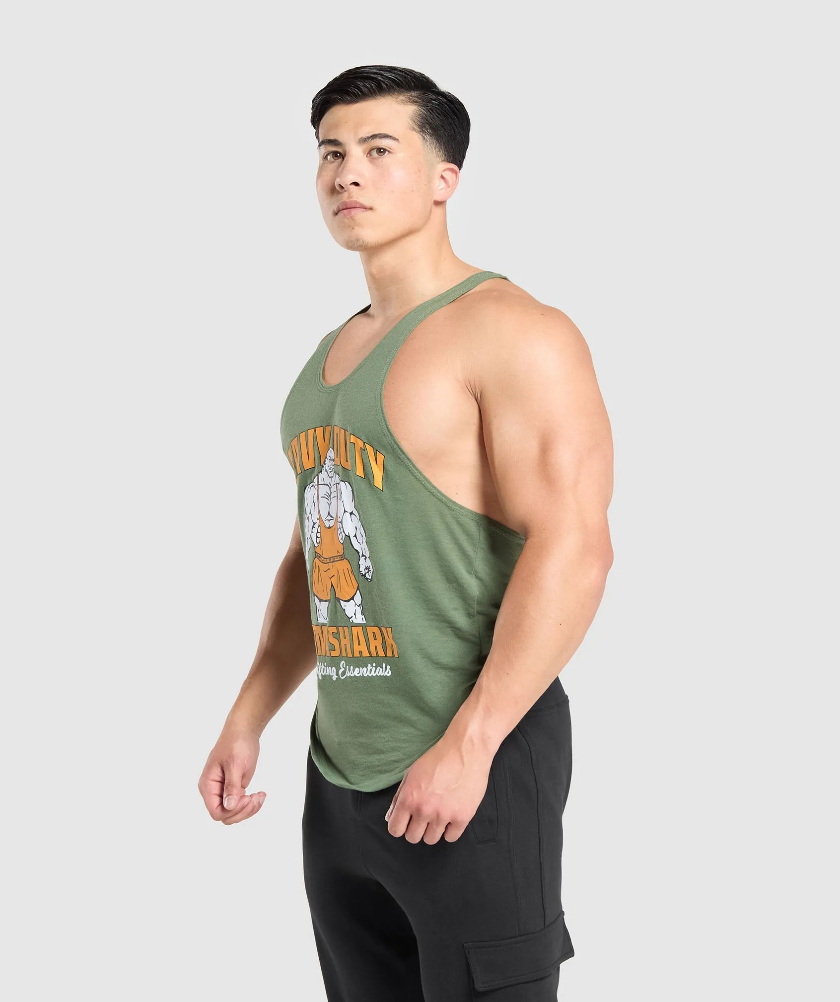 Gymshark Heavy Duty Lifter Stringer - Force Green sold by Gymshark product image thumbnail 3