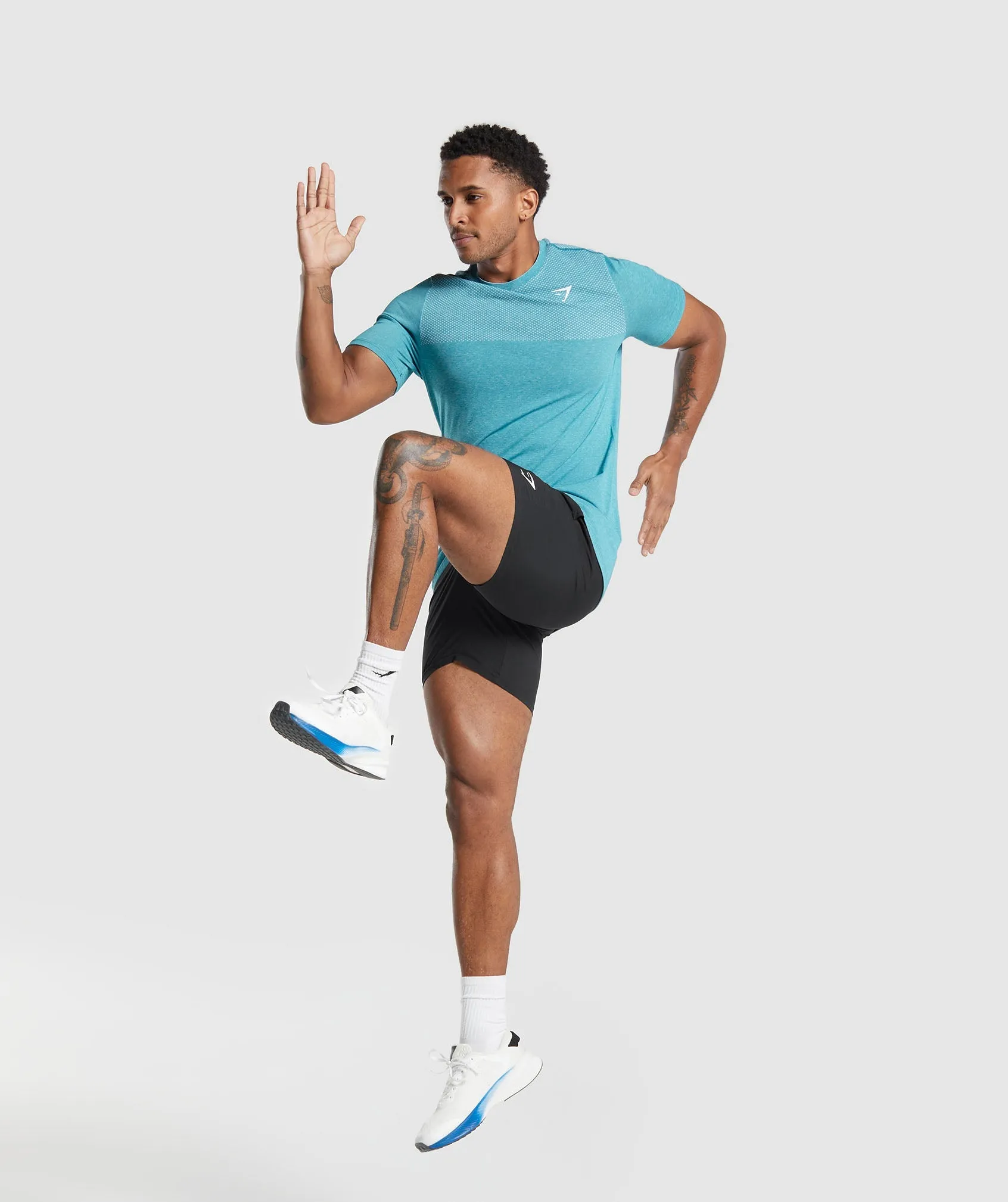 Gymshark Vital T-Shirt - Artificial Teal/White Marl sold by Gymshark product image thumbnail 4