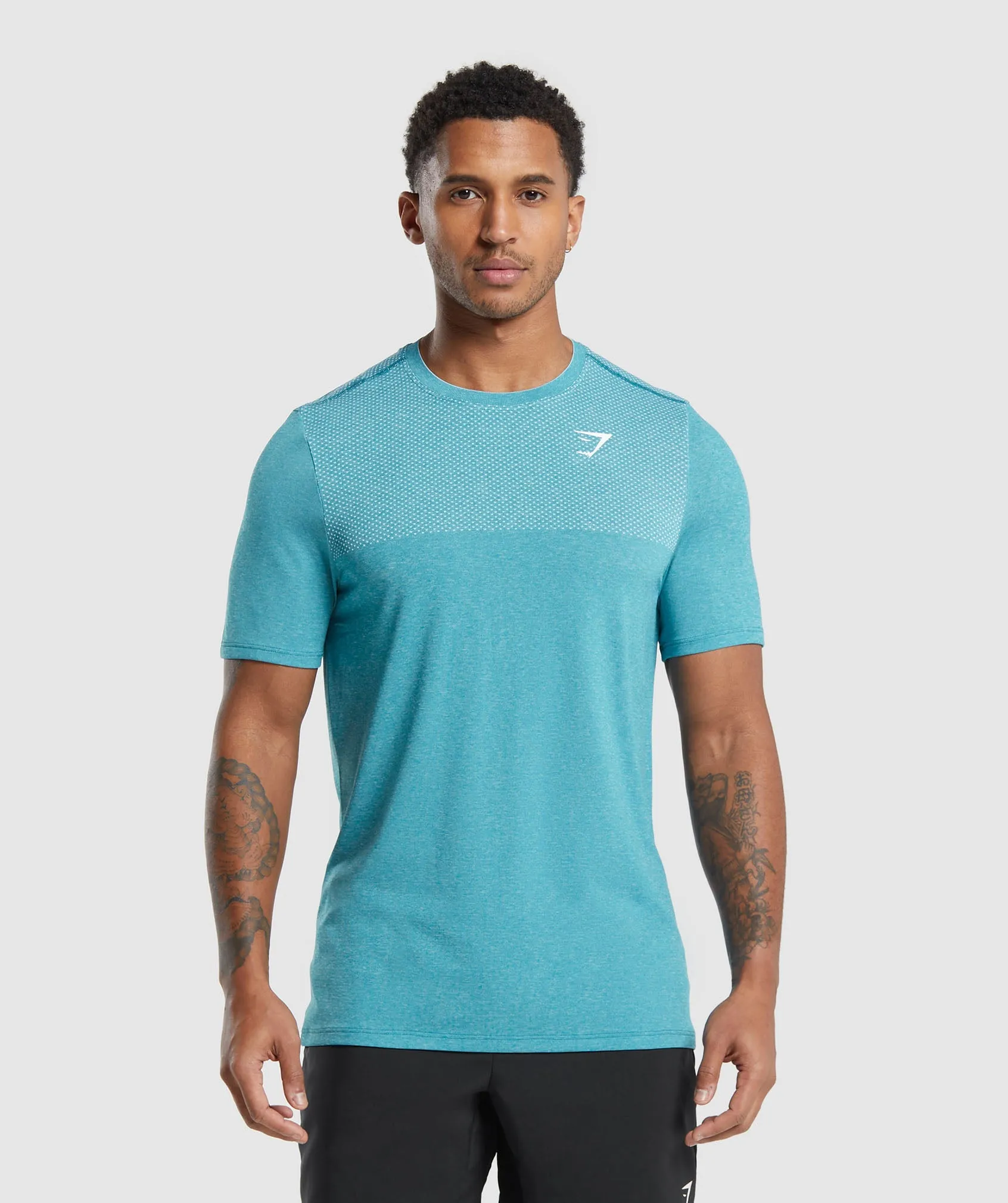 Gymshark Vital T-Shirt - Artificial Teal/White Marl sold by Gymshark