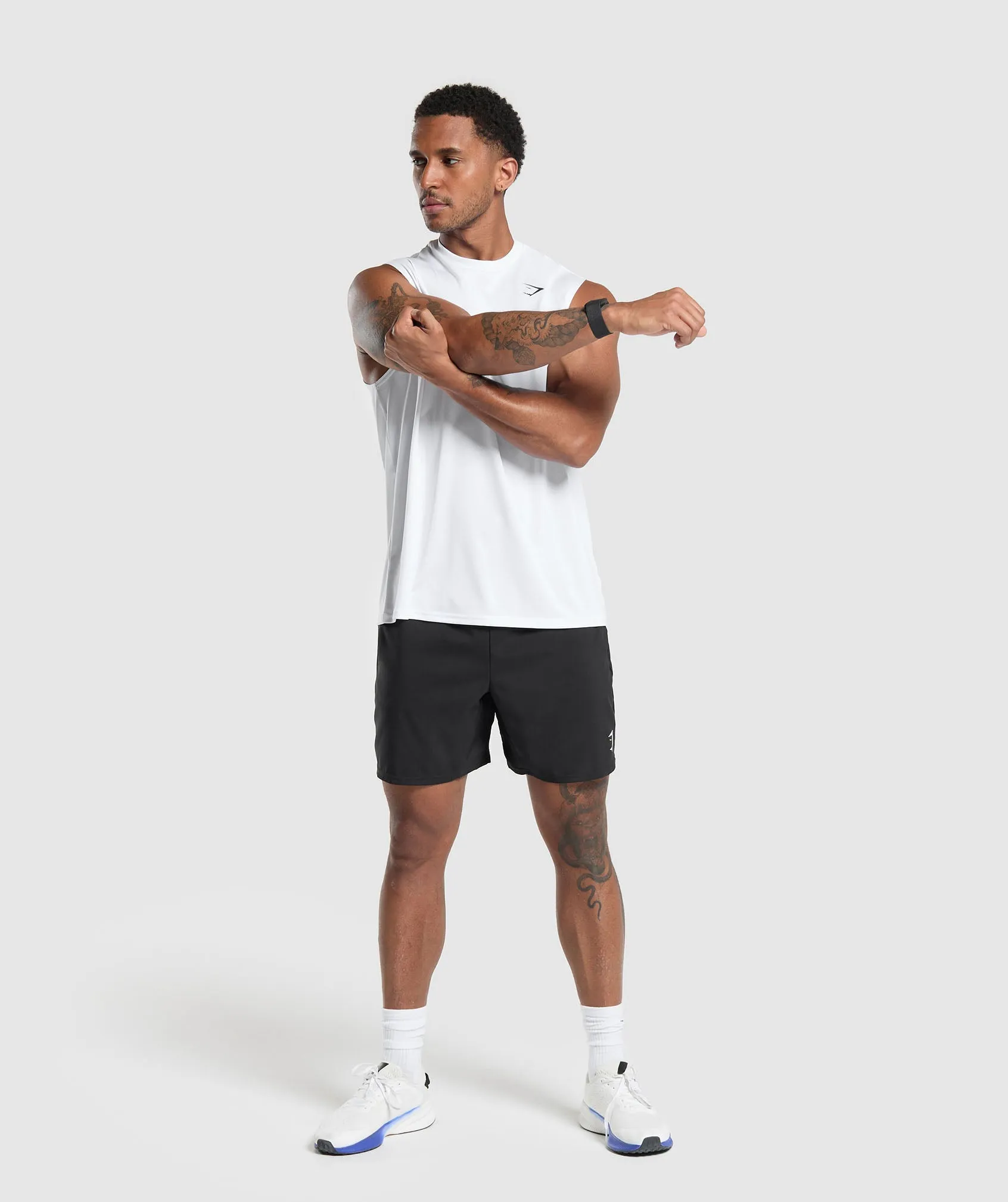 Gymshark Oversized Performance Tank - White sold by Gymshark product image thumbnail 4