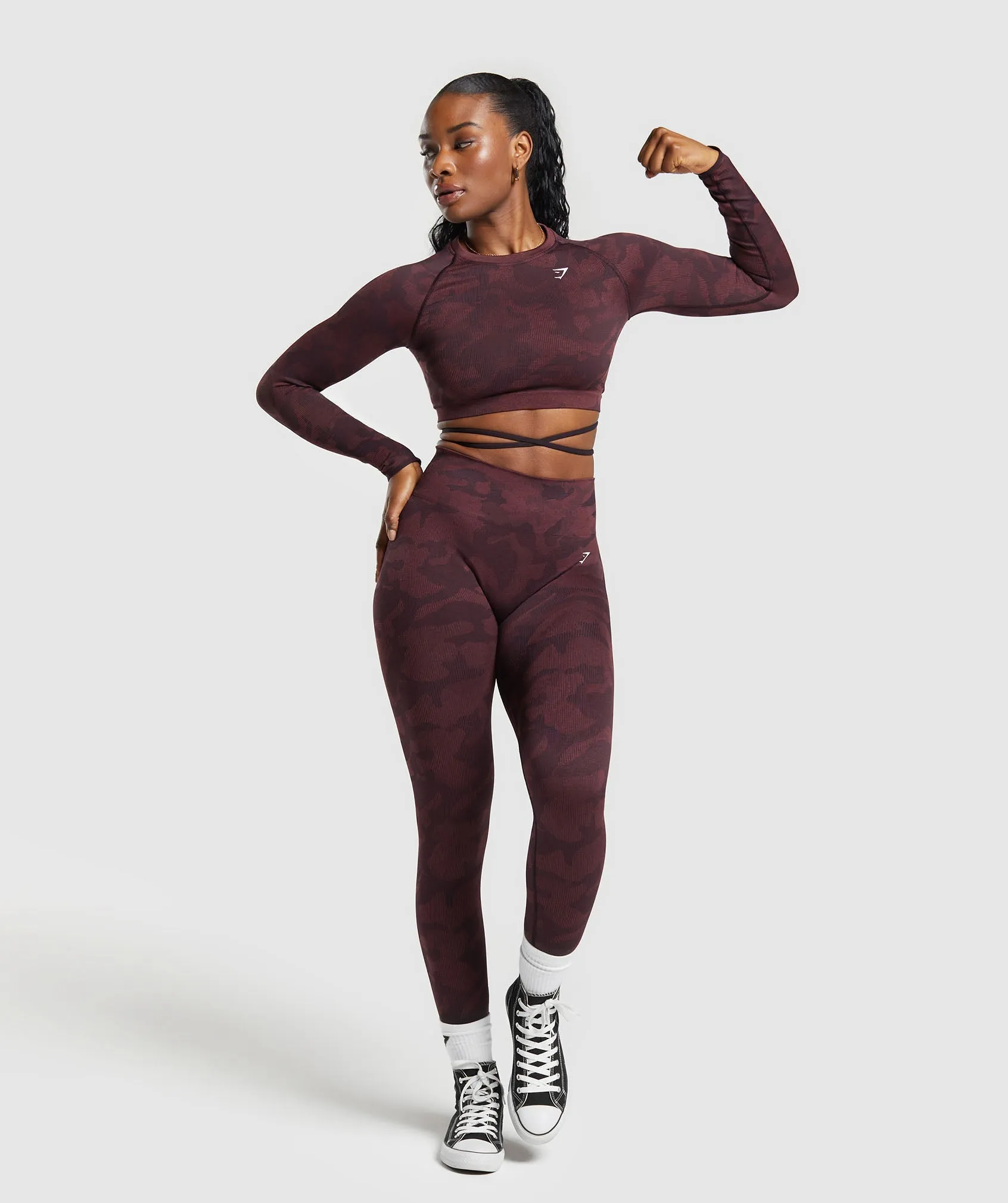 Gymshark Adapt Camo Seamless Leggings - Plum Brown/Burgundy Brown sold by Gymshark product image thumbnail 4