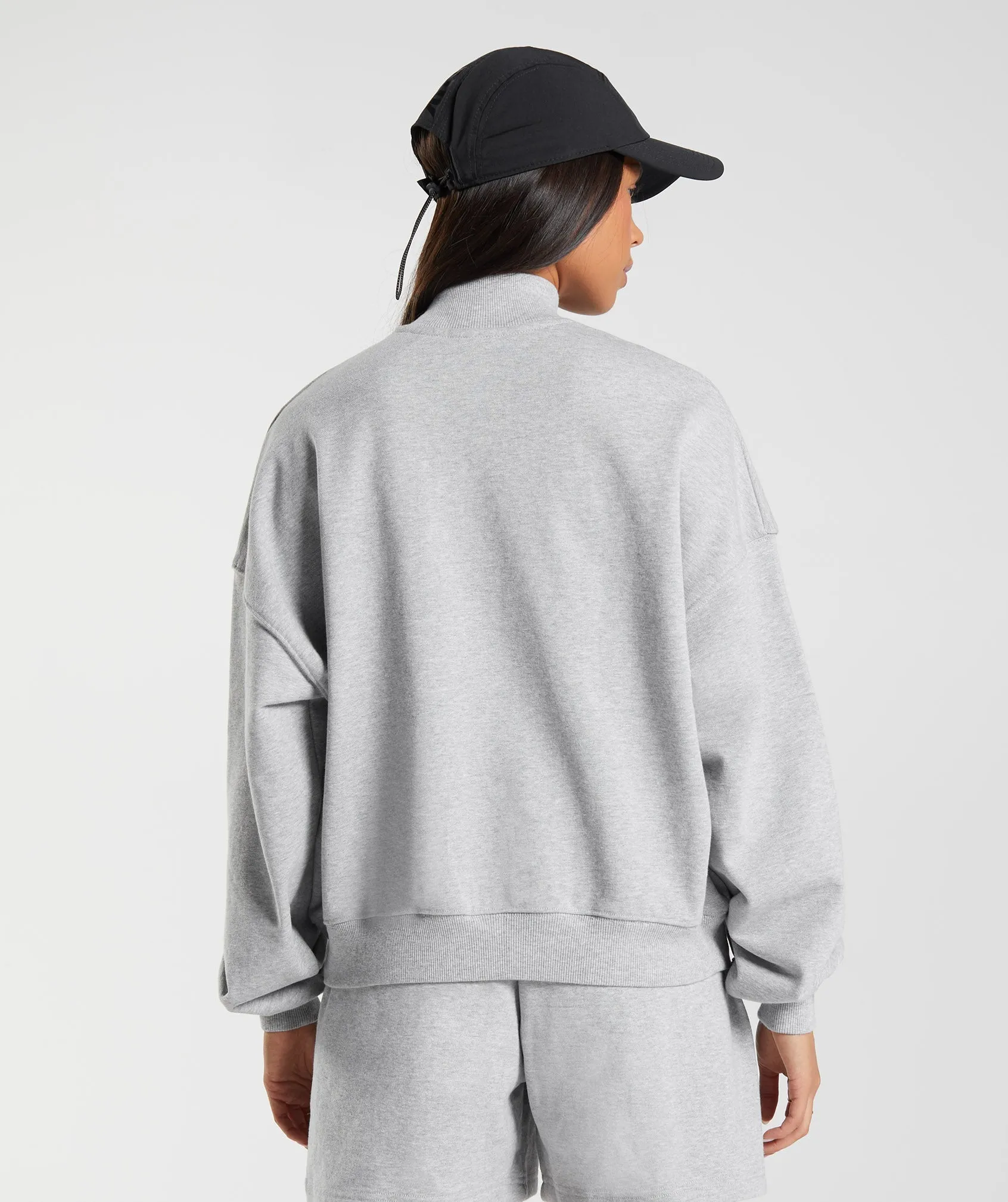 Gymshark Rest Day Sweats 1/2 Zip Pullover - Light Grey Core Marl sold by Gymshark product image thumbnail 3
