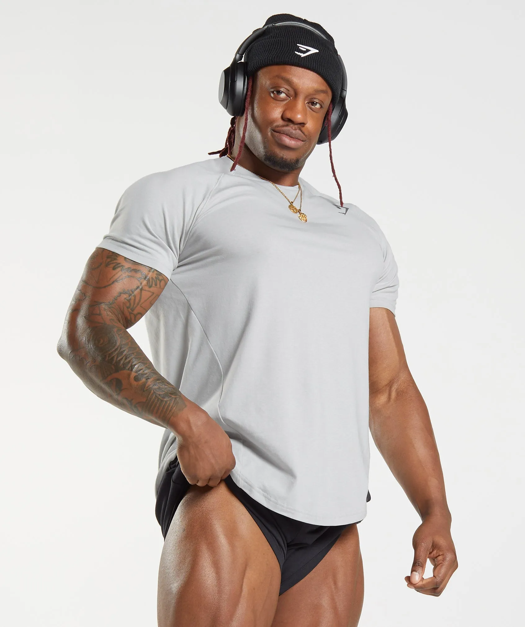 Gymshark Bold T-Shirt - Light Grey sold by Gymshark product image thumbnail 4