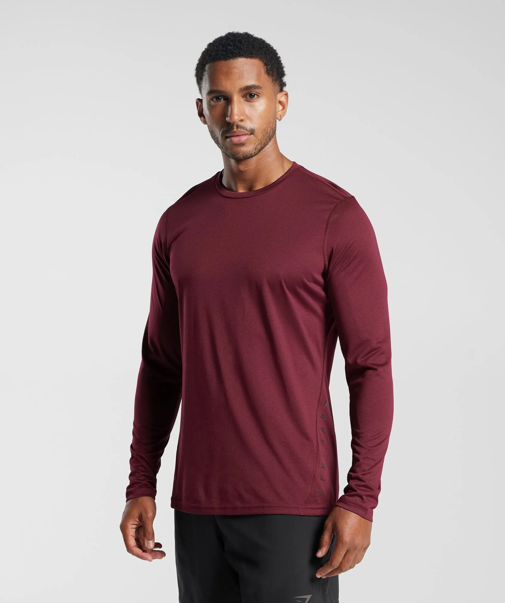 Gymshark Sport Long Sleeve T-Shirt - Plum Pink/Black Marl sold by Gymshark