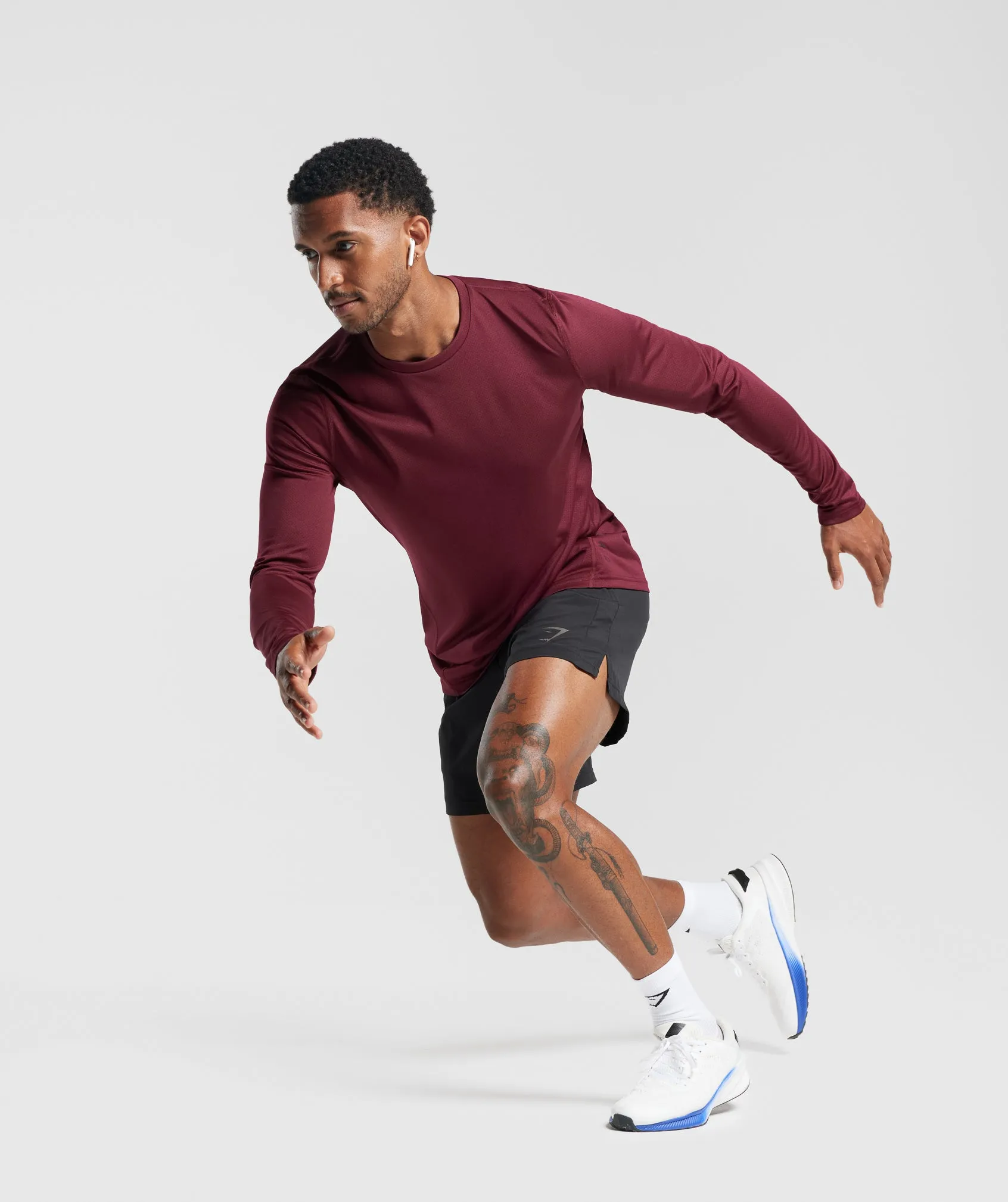 Gymshark Sport Long Sleeve T-Shirt - Plum Pink/Black Marl sold by Gymshark product image thumbnail 4