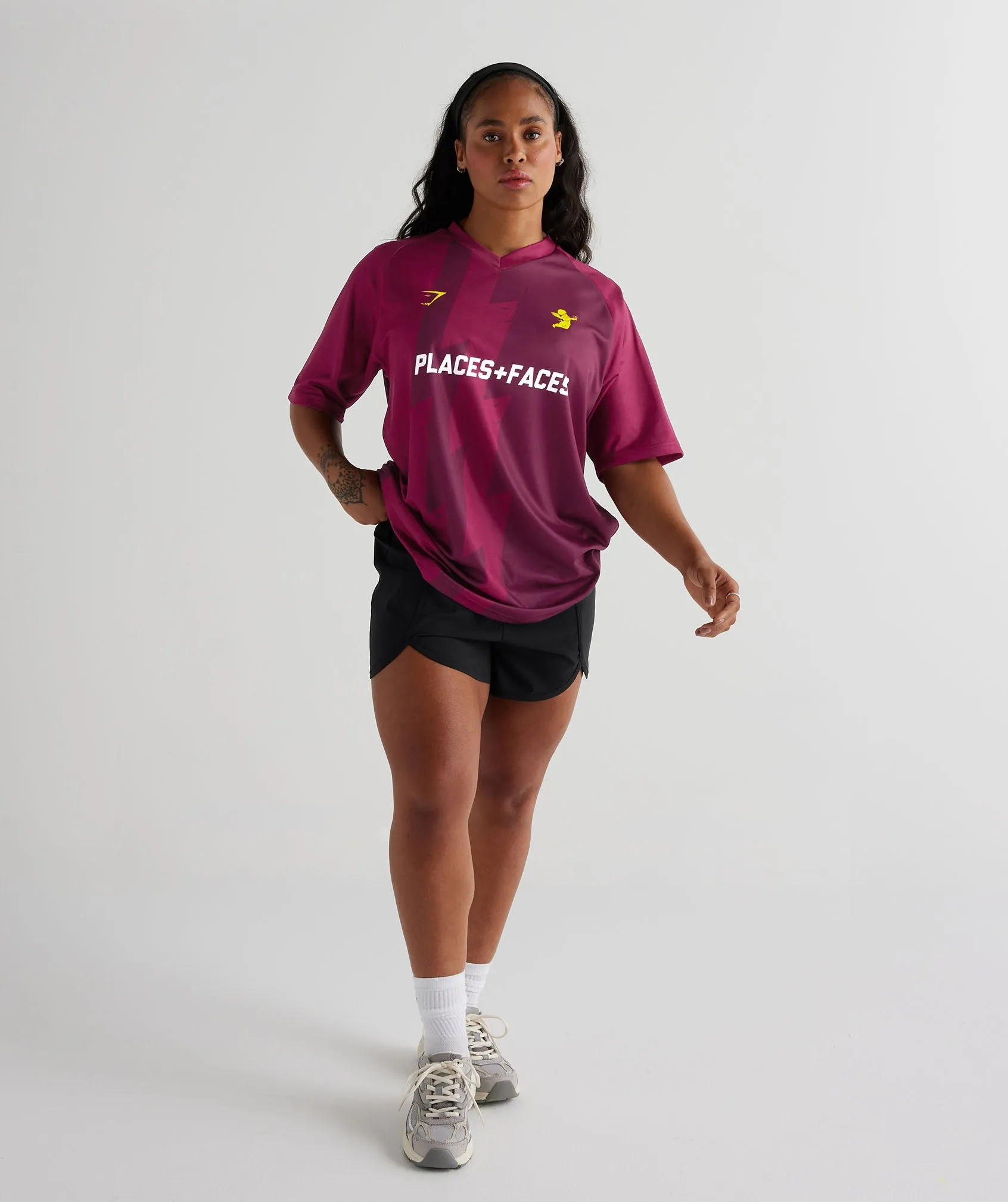 Places + Faces X GS Jersey - Burgundy sold by Gymshark product image thumbnail 5