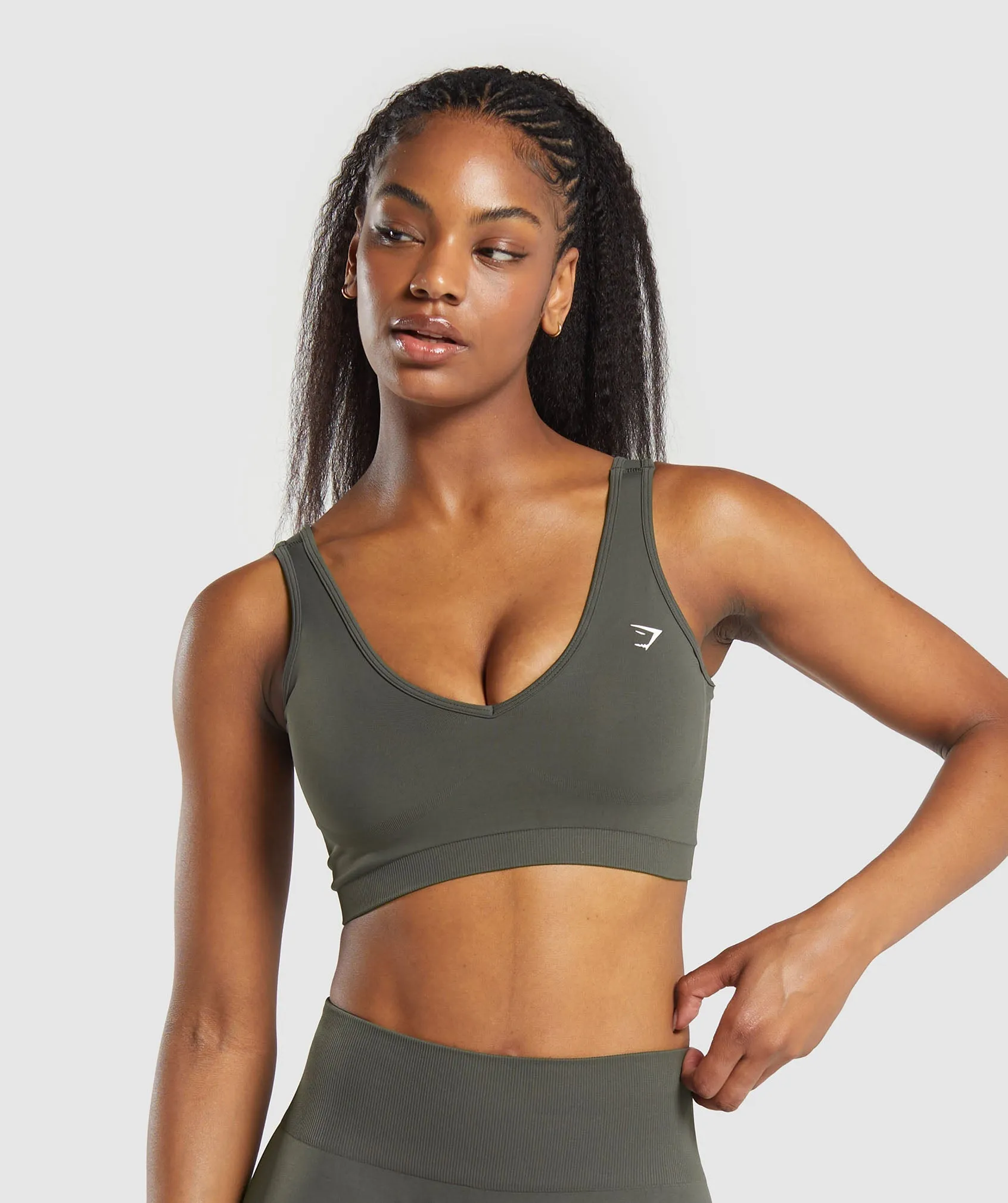 Gymshark Everyday Seamless Sports Bra - Strength Green sold by Gymshark