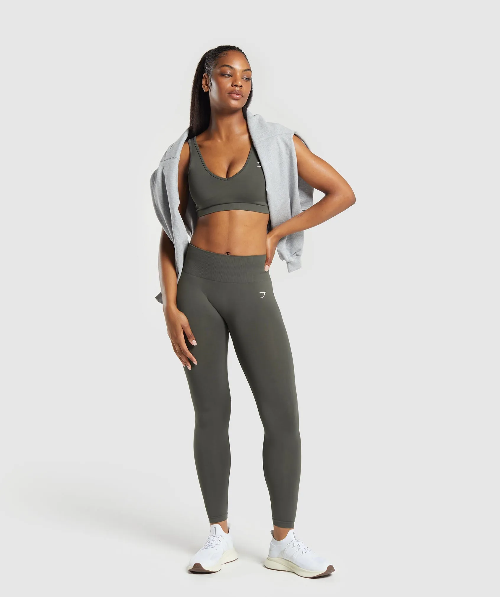 Gymshark Everyday Seamless Sports Bra - Strength Green sold by Gymshark product image thumbnail 4