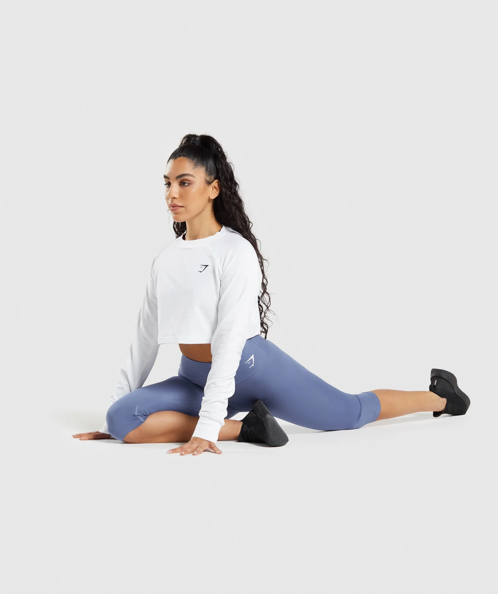 Gymshark Training Cropped Sweater - White sold by Gymshark product image thumbnail 4