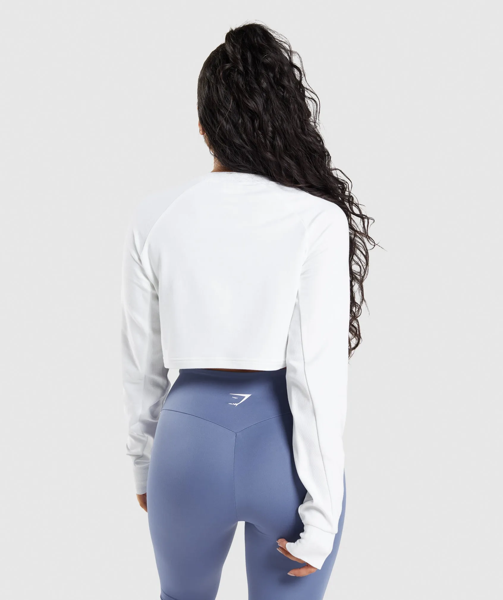 Gymshark Training Cropped Sweater - White sold by Gymshark product image thumbnail 2