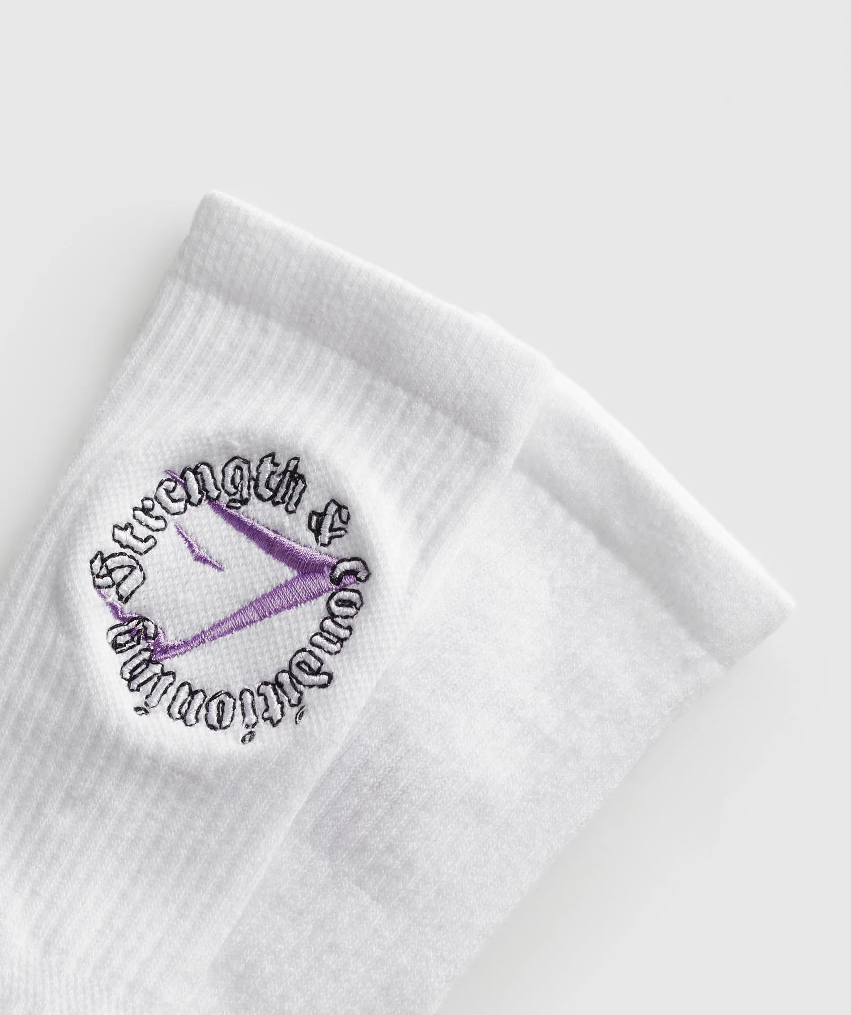 Gymshark Strength and Conditioning Crew Socks - White sold by Gymshark product image thumbnail 2