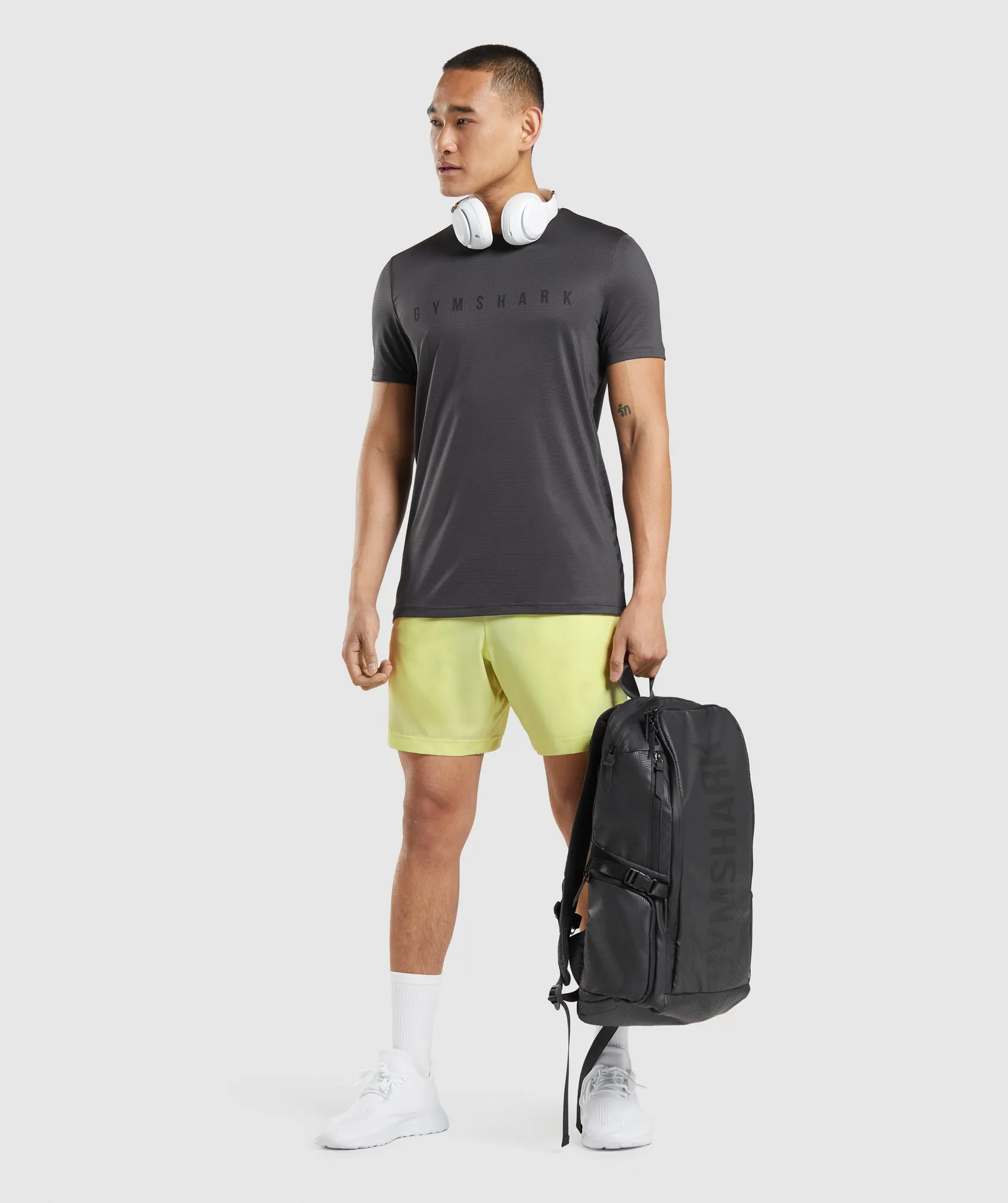 Gymshark Sport Stripe 7" Short - Firefly Green sold by Gymshark product image thumbnail 4