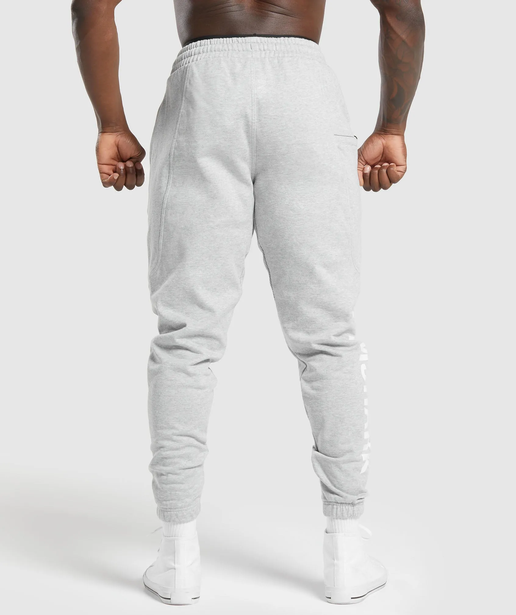 Gymshark Power Joggers - Light Grey Core Marl sold by Gymshark product image thumbnail 3