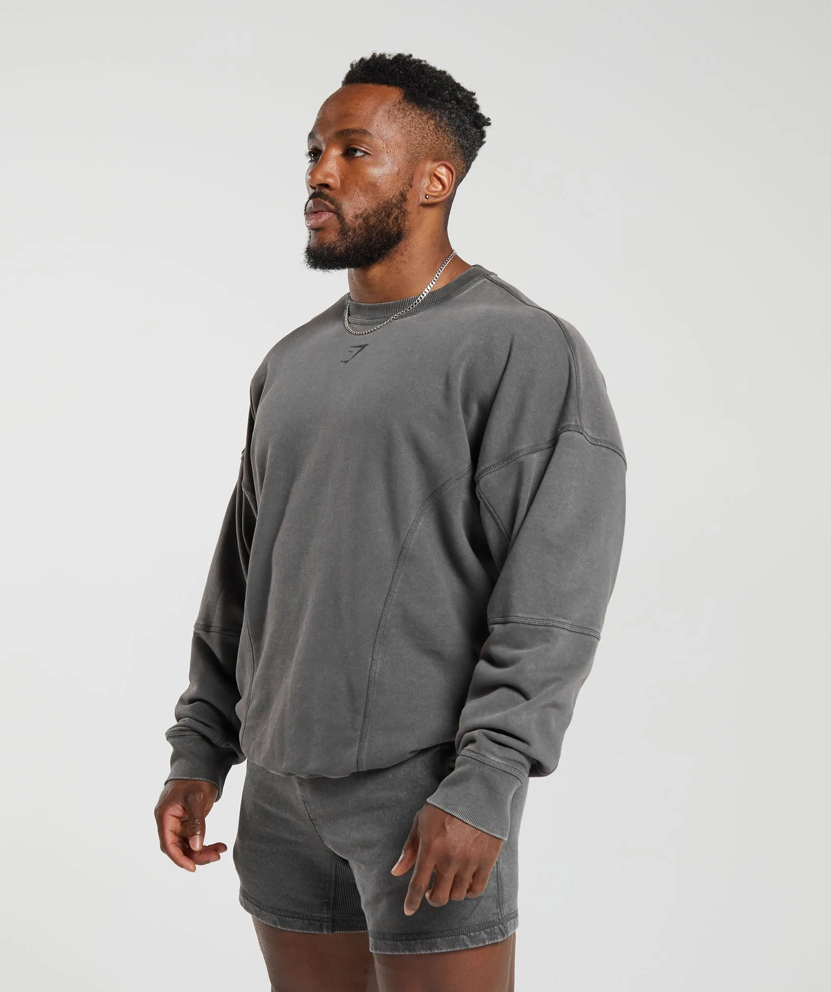 Gymshark Heritage Washed Crew - Onyx Grey sold by Gymshark product image thumbnail 3
