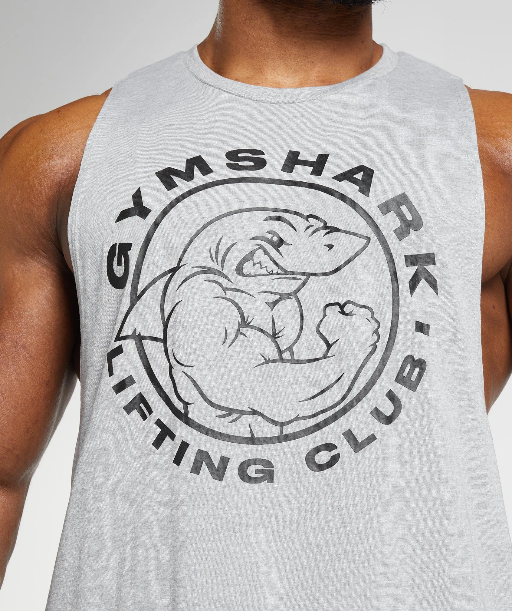 Gymshark Legacy Drop Arm Tank - Light Grey Core Marl sold by Gymshark product image thumbnail 5