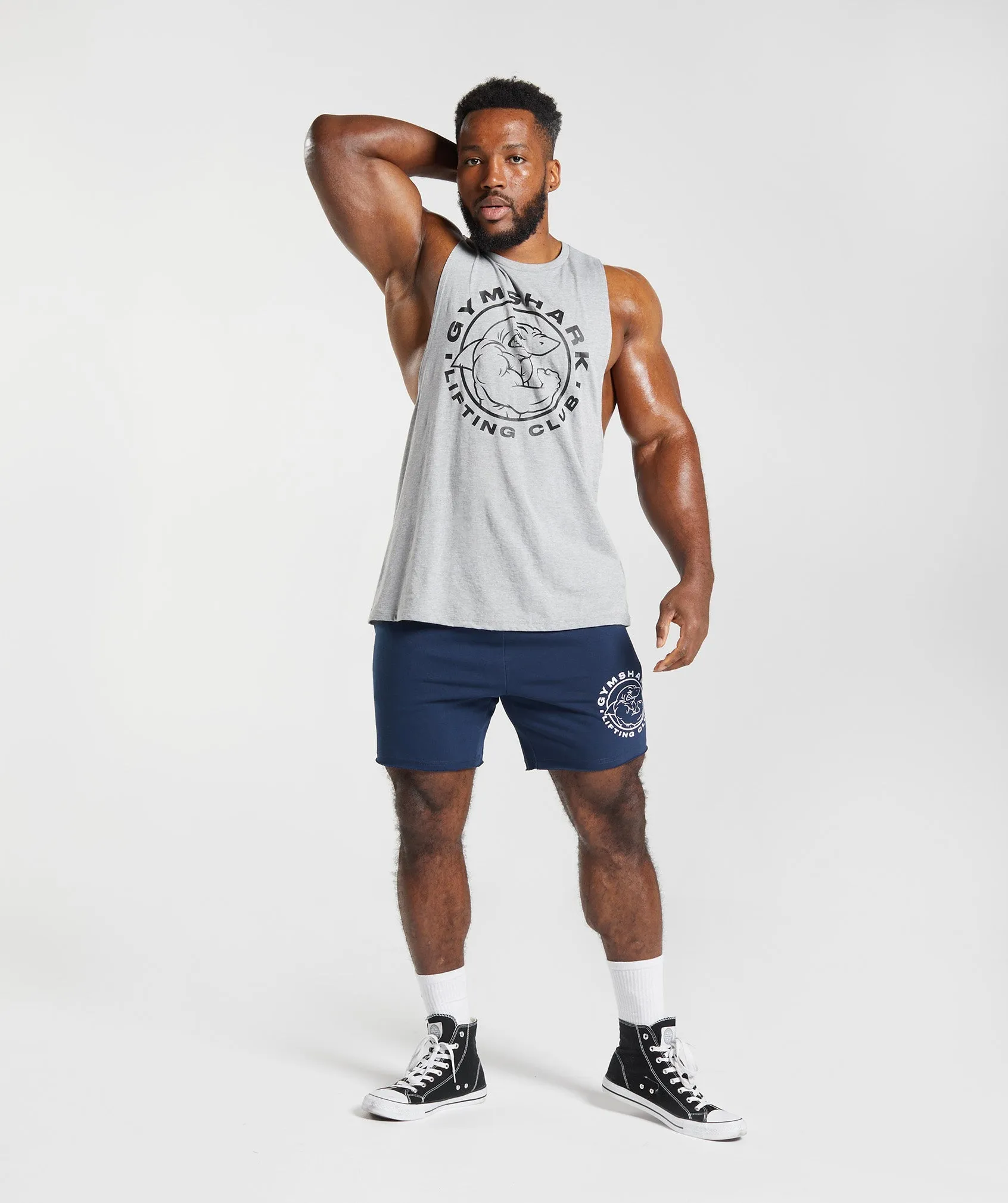 Gymshark Legacy Drop Arm Tank - Light Grey Core Marl sold by Gymshark product image thumbnail 4
