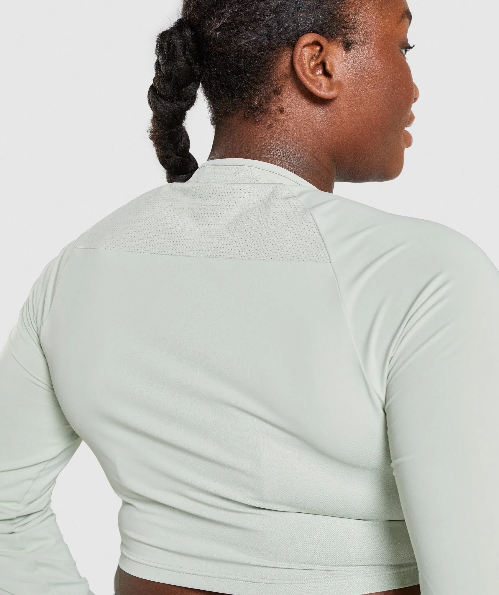 Gymshark Training Long Sleeve Crop Top - Light Green sold by Gymshark product image thumbnail 5