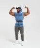 Gymshark Heritage Washed Sleeveless Zip Hoodie - Vintage Blue sold by Gymshark