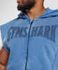 Gymshark Heritage Washed Sleeveless Zip Hoodie - Vintage Blue sold by Gymshark