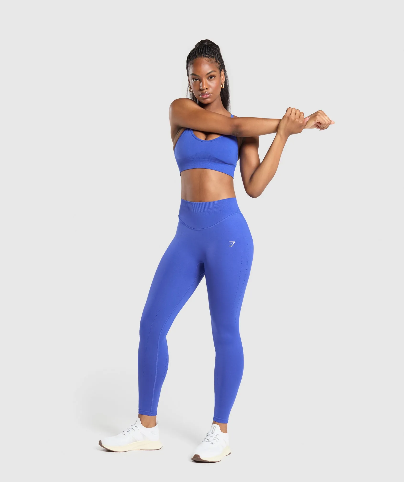 Gymshark Sweat Seamless Leggings - Force Blue sold by Gymshark product image thumbnail 4