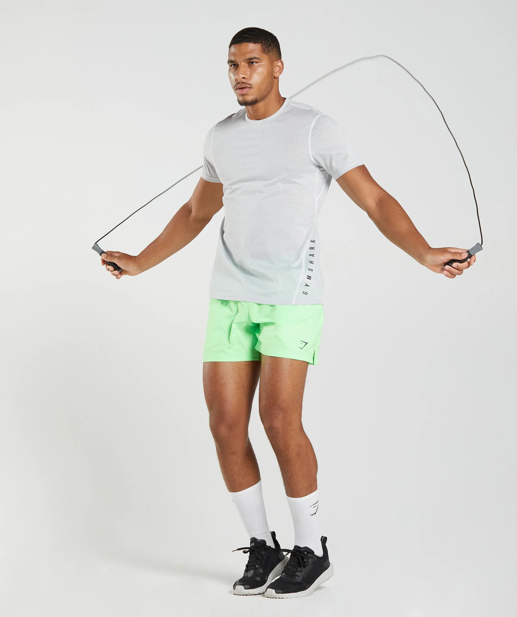 Gymshark Sport T-Shirt - White/Smokey Grey Marl sold by Gymshark product image thumbnail 4