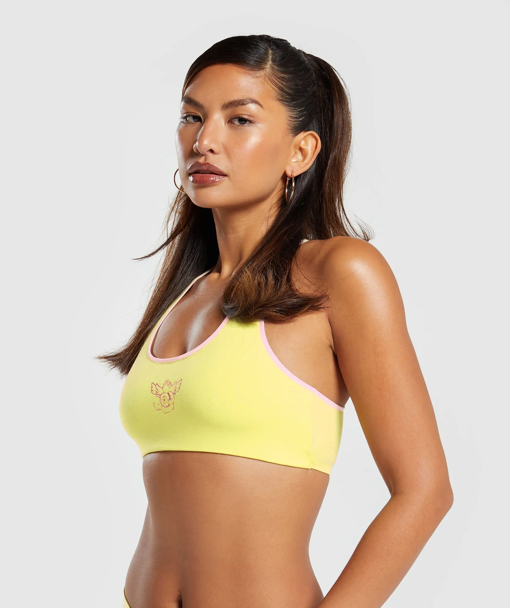 Gymshark Cotton Graphic Bralette - Lemon Yellow sold by Gymshark product image thumbnail 3