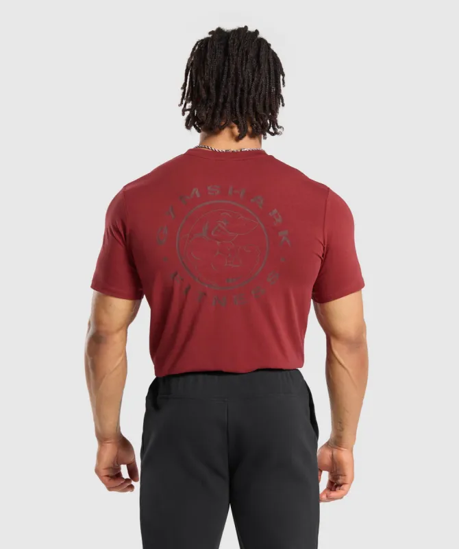 Gymshark Legacy T-Shirt - Washed Red sold by Gymshark