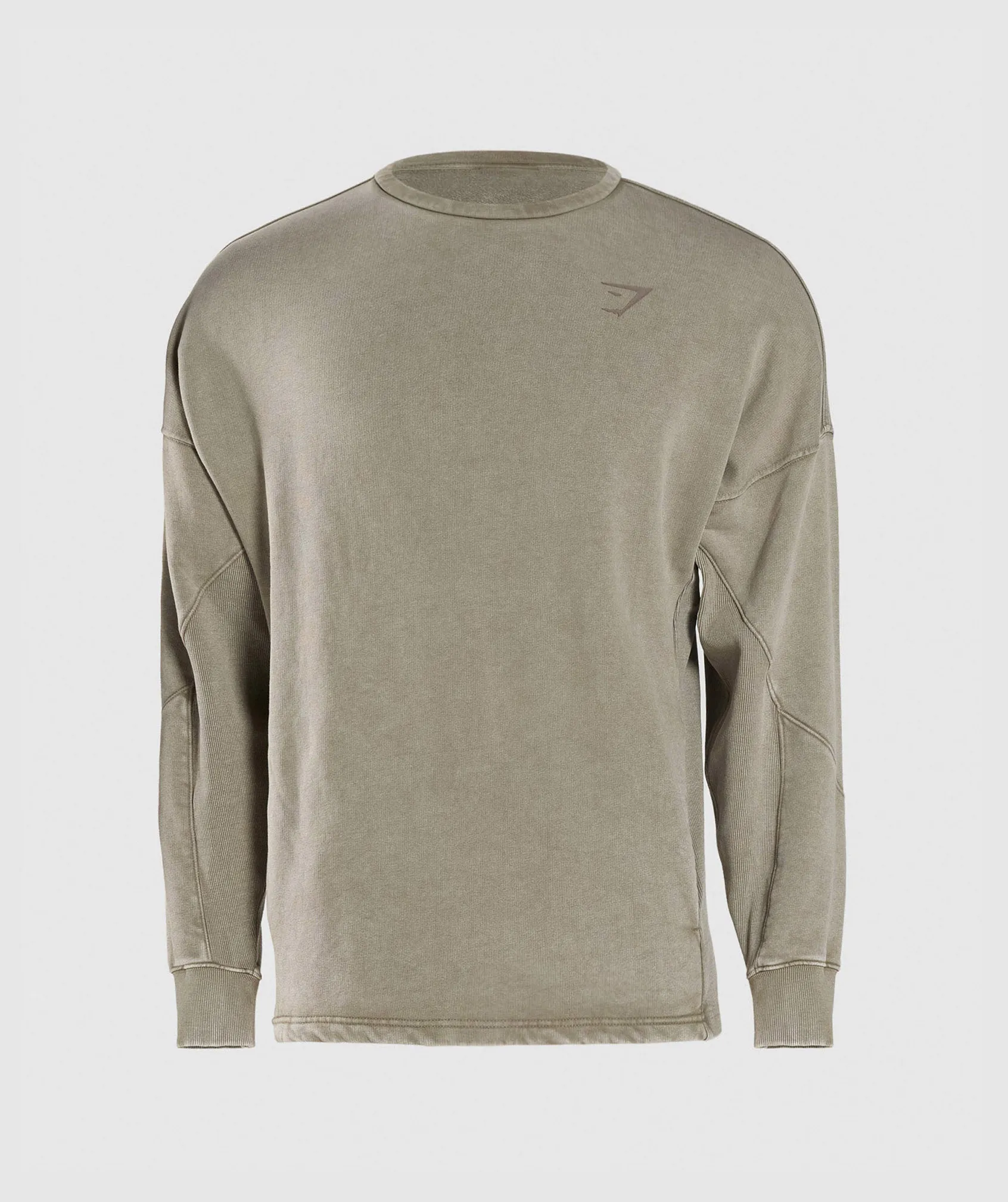Gymshark Power Washed Crew - Ecru Brown sold by Gymshark product image thumbnail 2