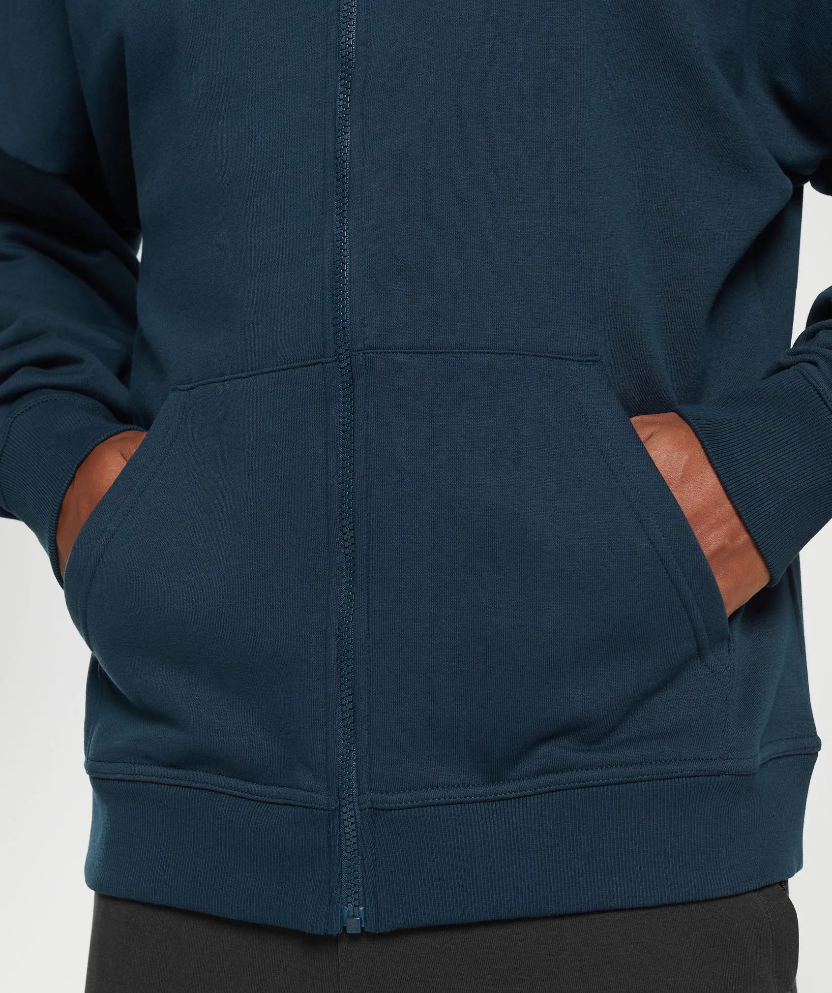 Gymshark Crest Oversized Zip Up Hoodie - Navy sold by Gymshark product image thumbnail 5