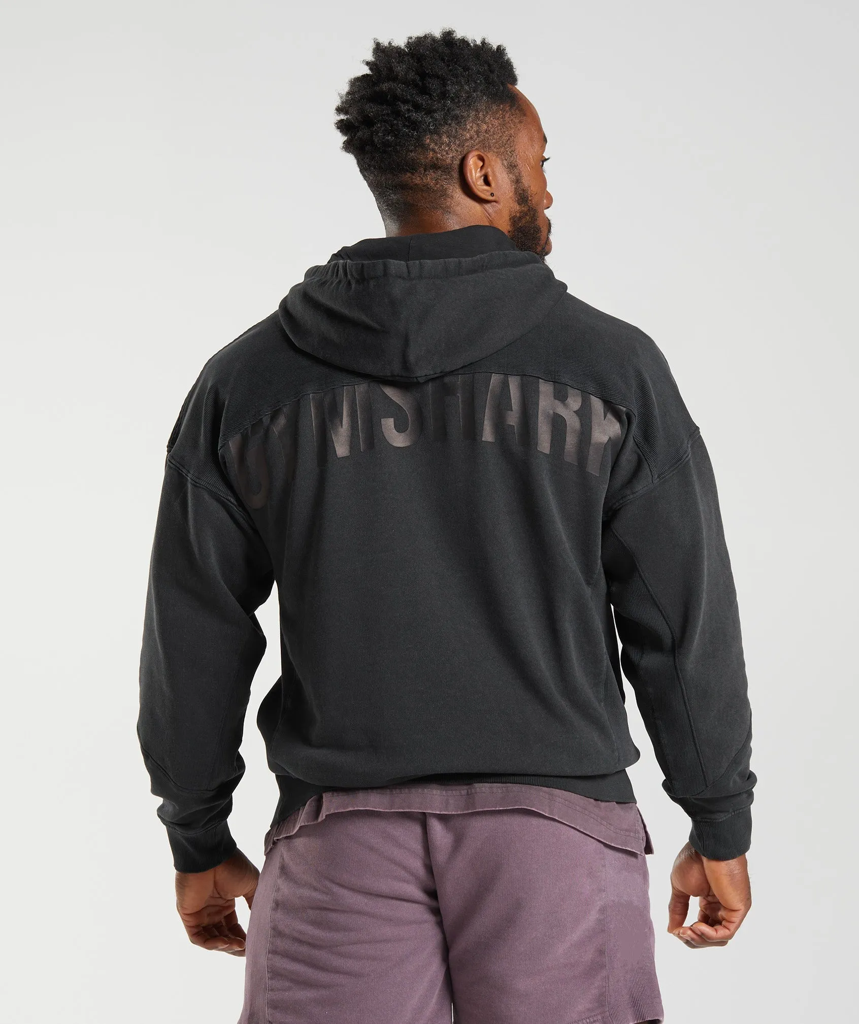Gymshark Power Washed Hoodie - Black sold by Gymshark
