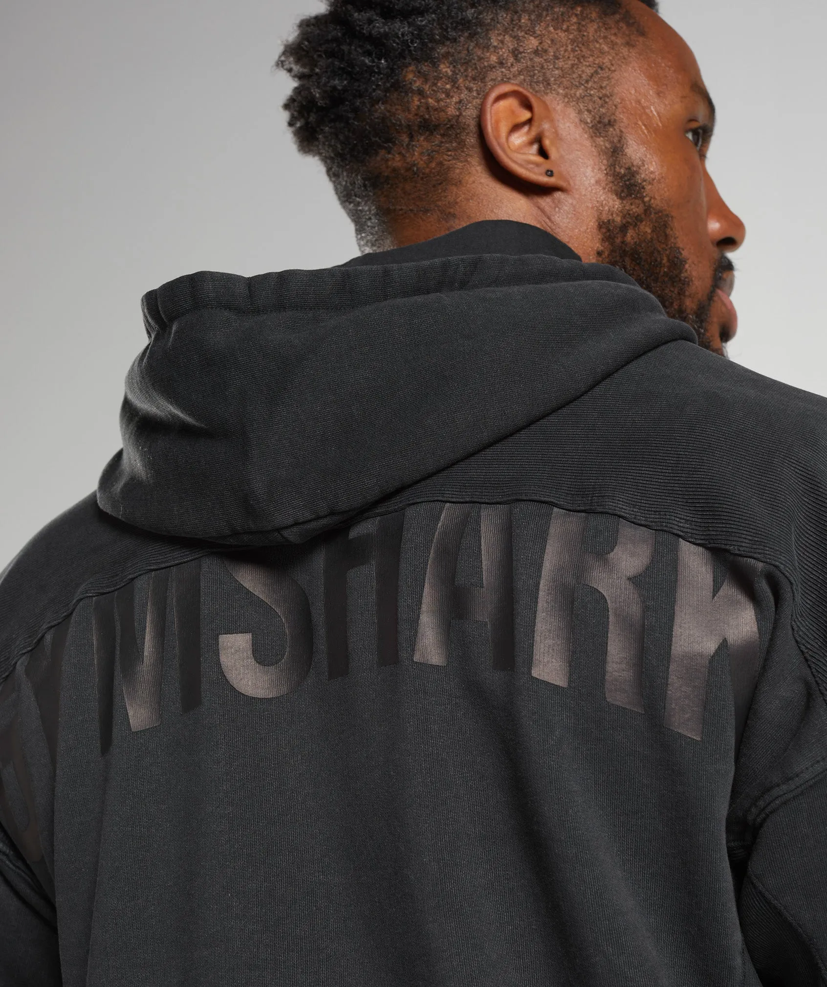Gymshark Power Washed Hoodie - Black sold by Gymshark product image thumbnail 5