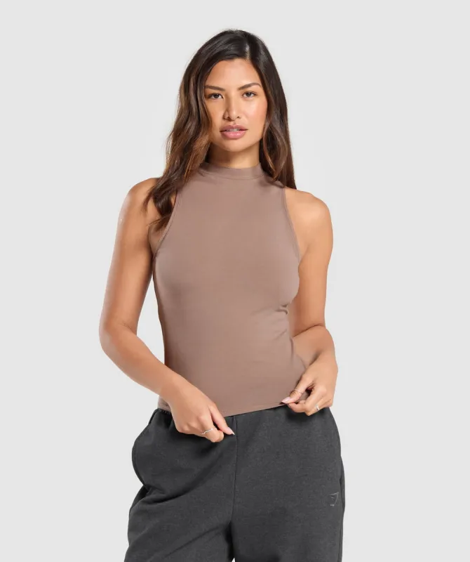 Gymshark Cotton Tank - Mocha Mauve sold by Gymshark