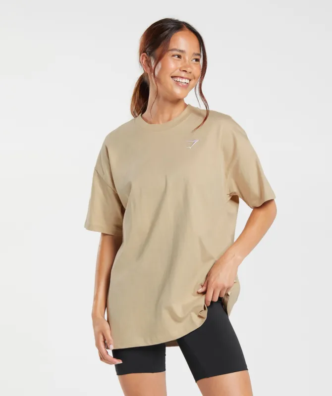 Gymshark Training Oversized T-Shirt - Desert Beige sold by Gymshark