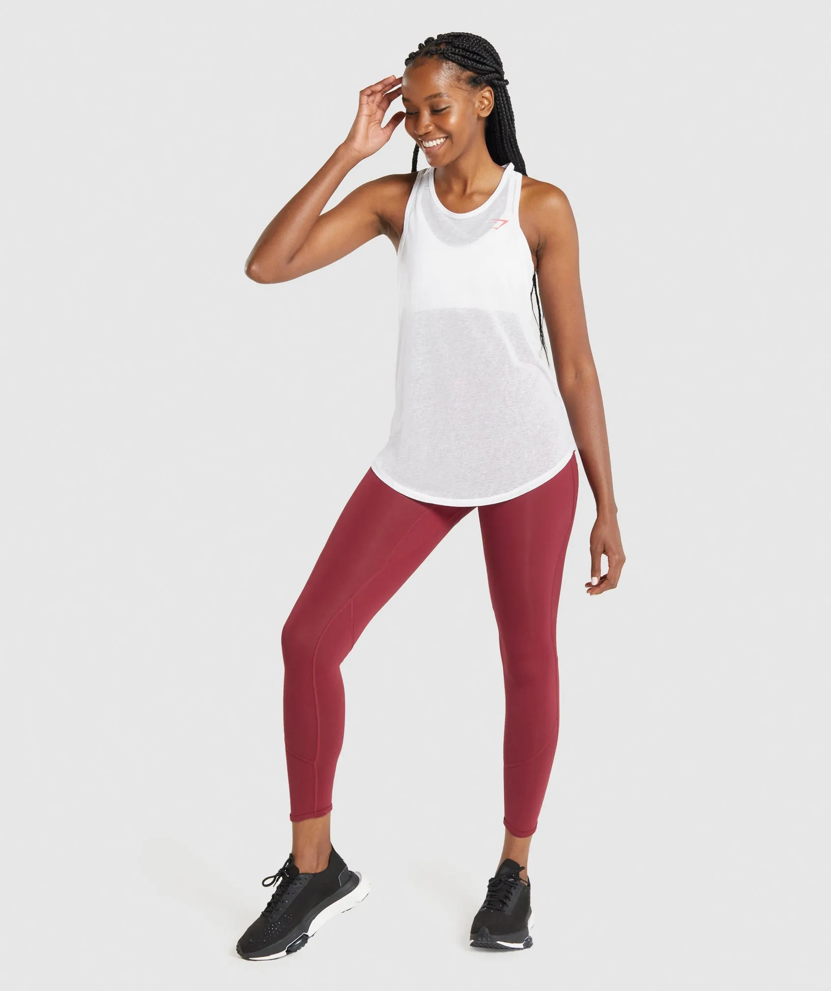 Gymshark Pulse Lightweight Tank - White sold by Gymshark product image thumbnail 4