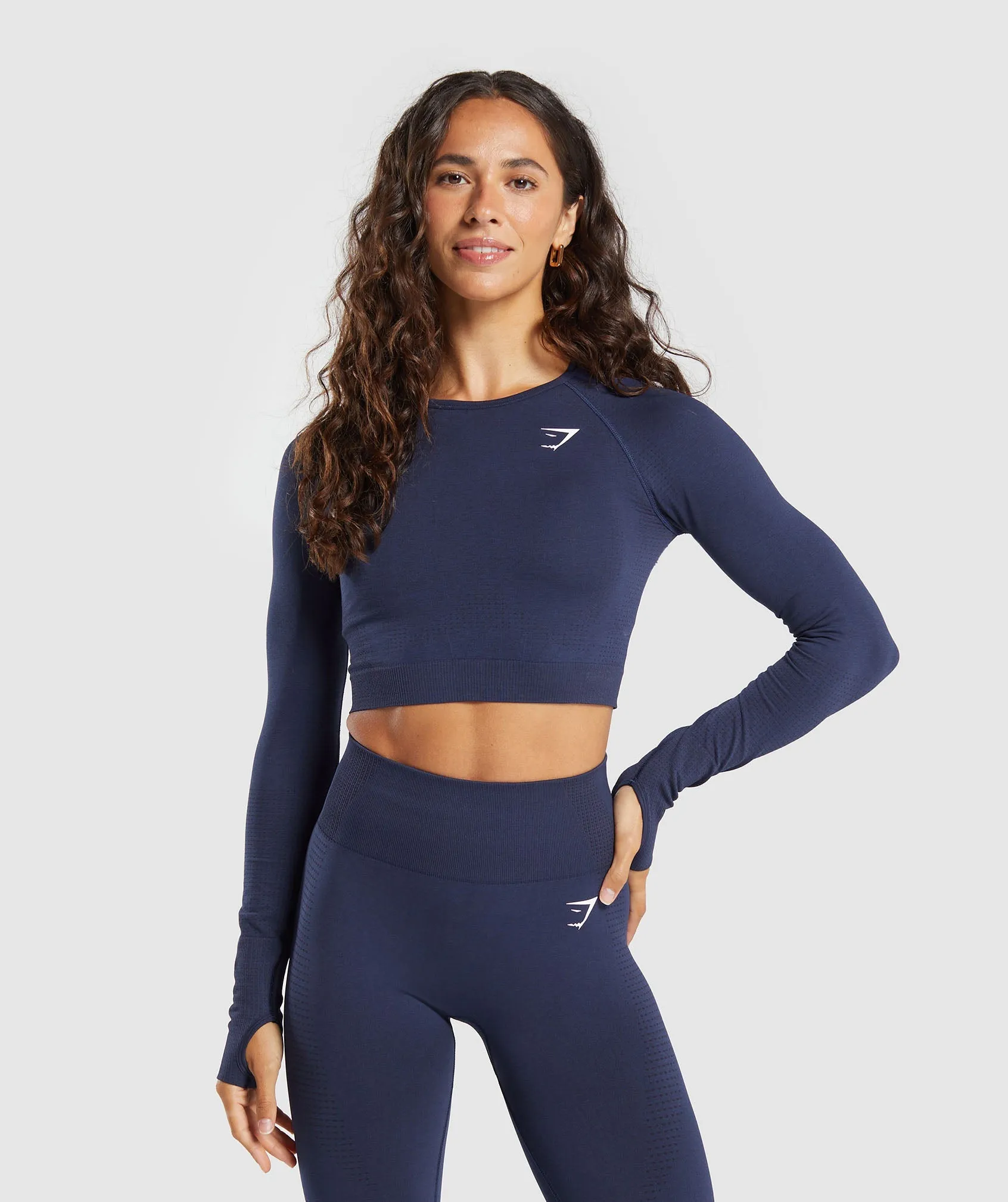 Gymshark Vital Crop Top - Heavy Blue Marl sold by Gymshark