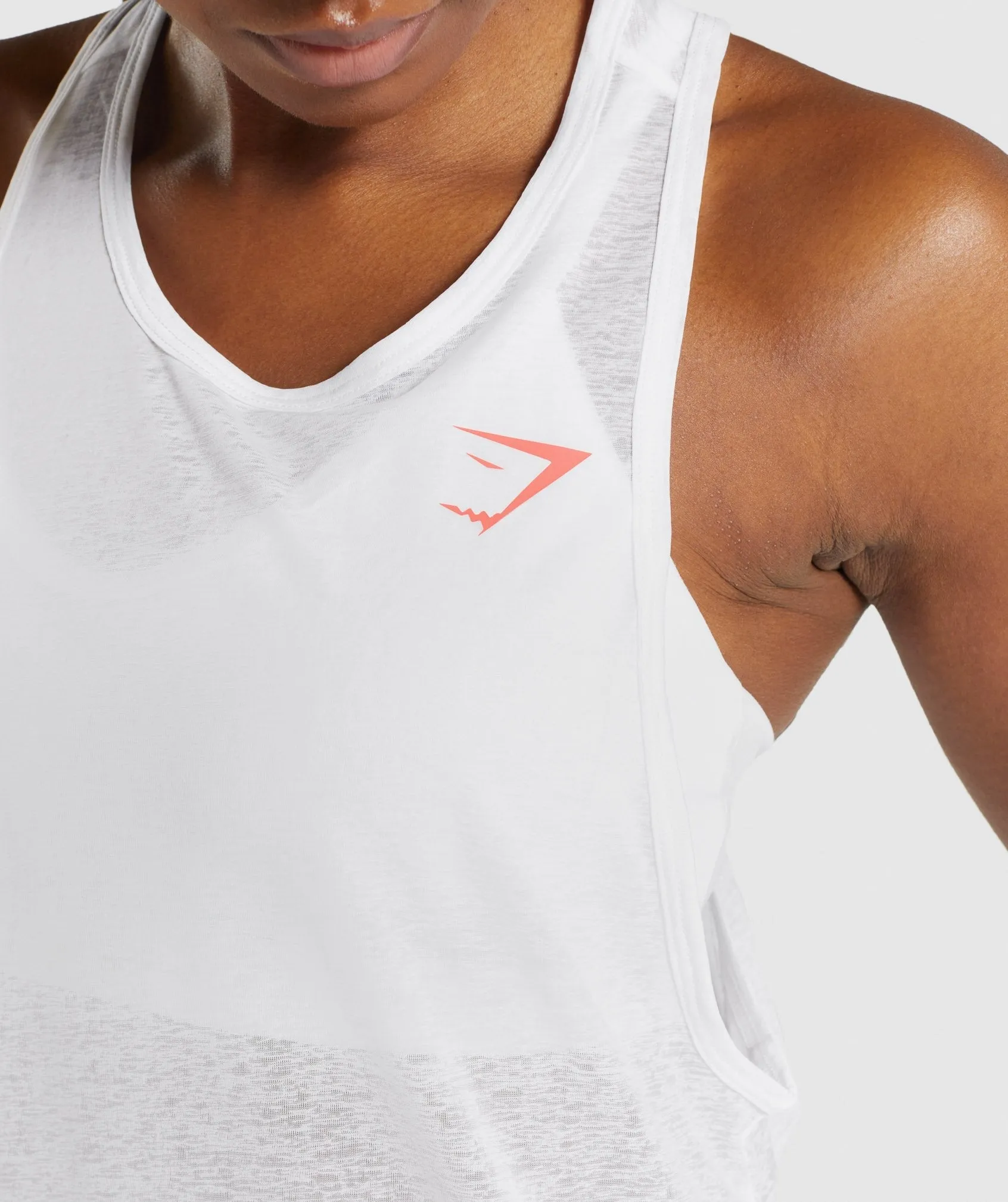 Gymshark Pulse Lightweight Tank - White sold by Gymshark product image thumbnail 5