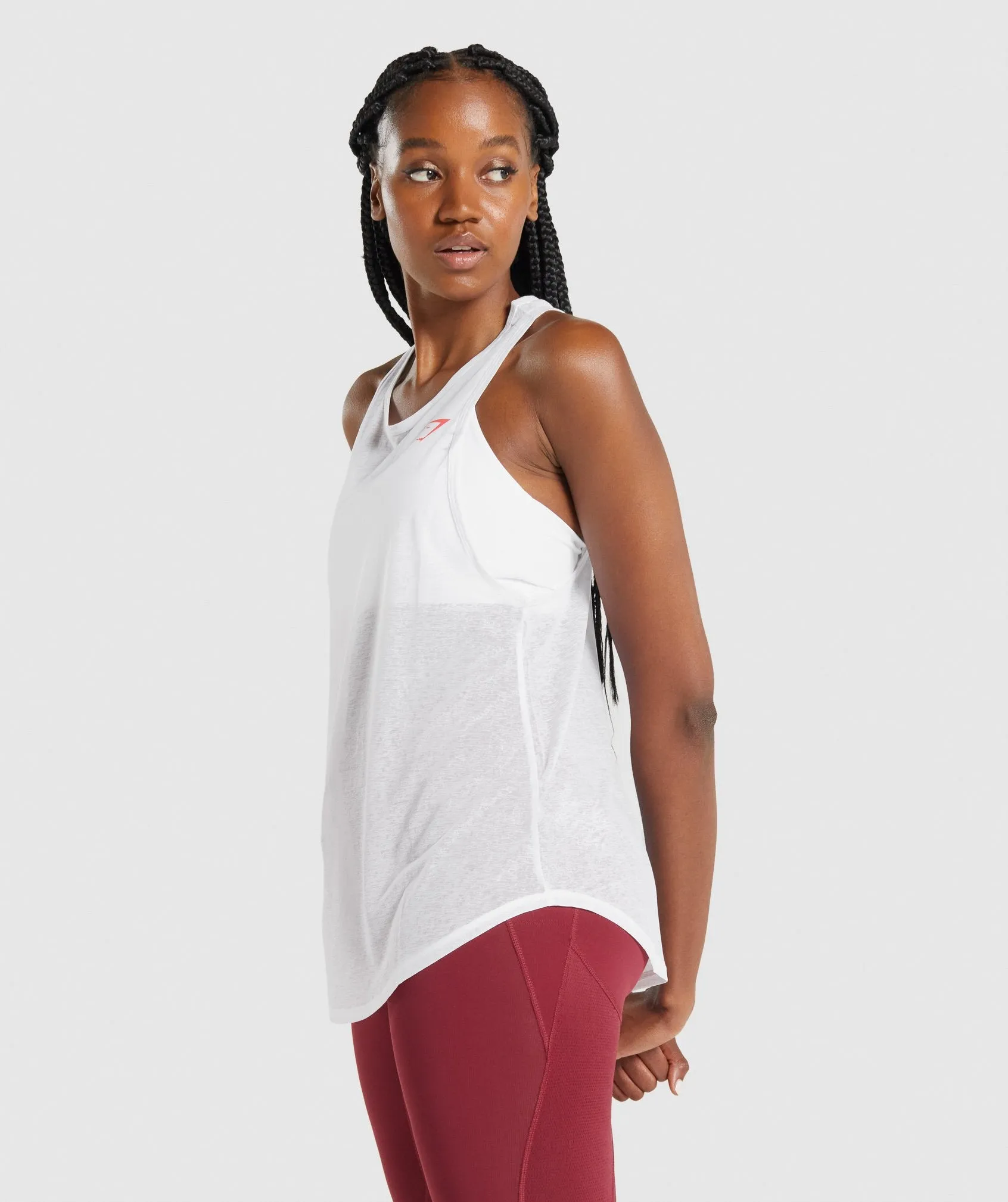 Gymshark Pulse Lightweight Tank - White sold by Gymshark product image thumbnail 3