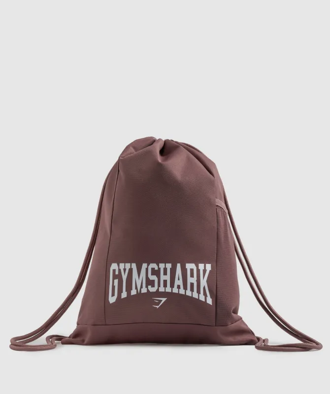 Gymshark Collegiate  Gymsack - Dusty Maroon sold by Gymshark