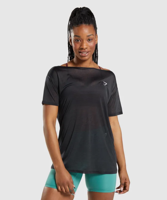 Gymshark Training Oversized Top - Black made by Gymshark