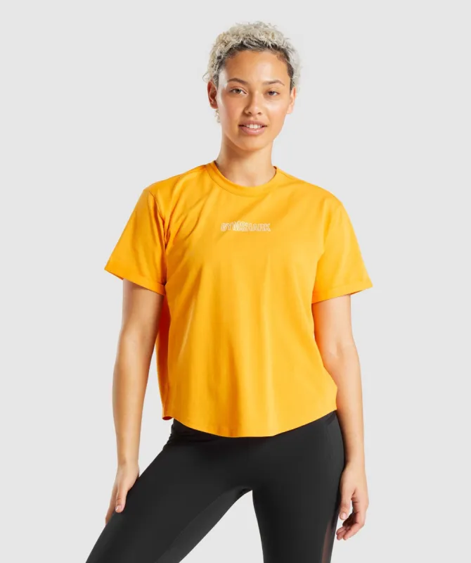 Gymshark Distort Graphic T-Shirt - Orange sold by Gymshark