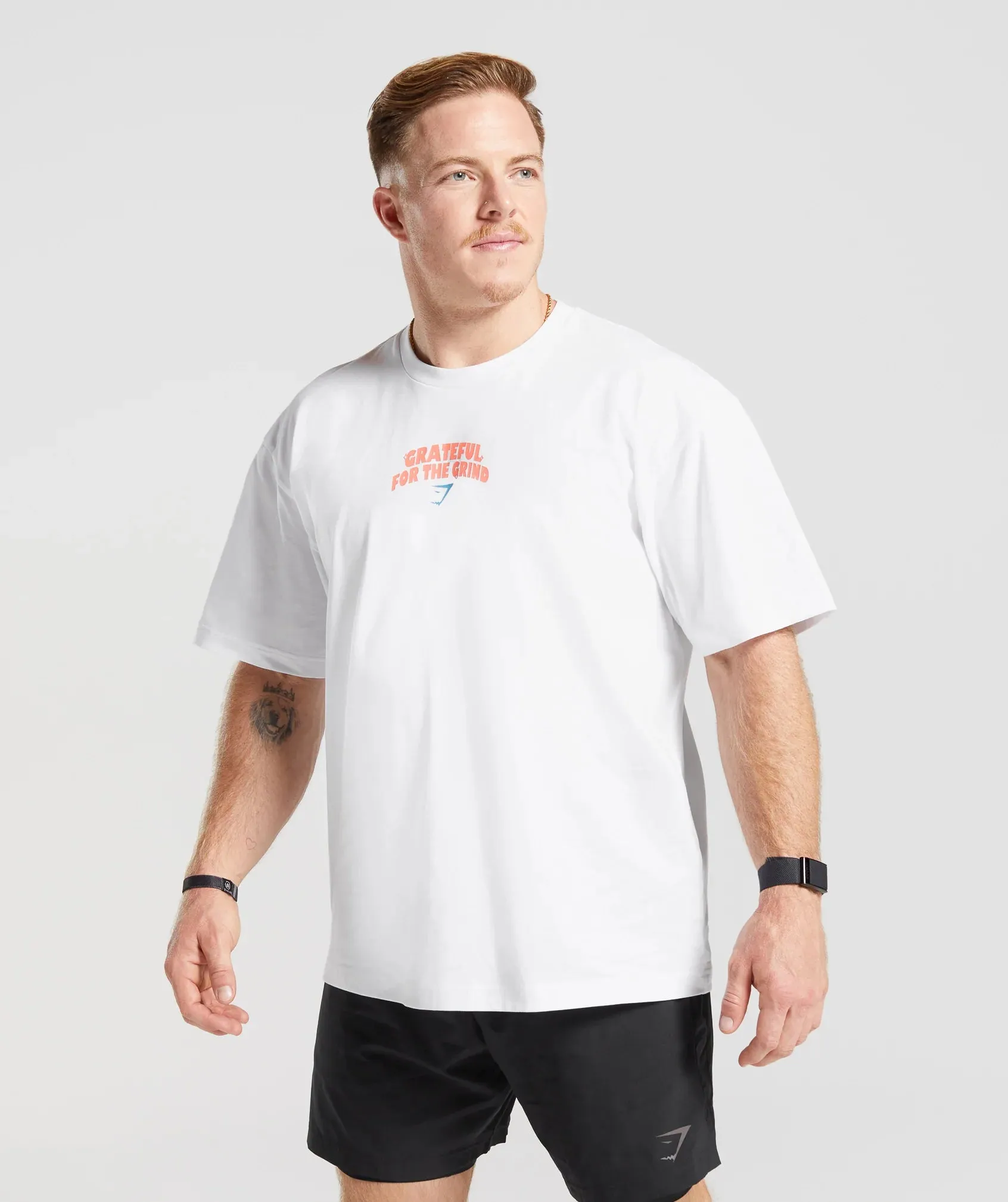 Gymshark Noah Ohlsen Oversized Sun T-Shirt - White sold by Gymshark product image thumbnail 2