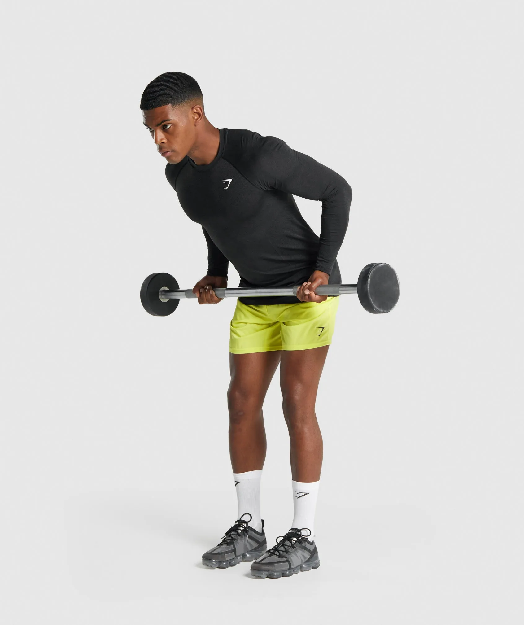 Gymshark Vital Light Seamless Long Sleeve T-Shirt - Black Marl sold by Gymshark product image thumbnail 4