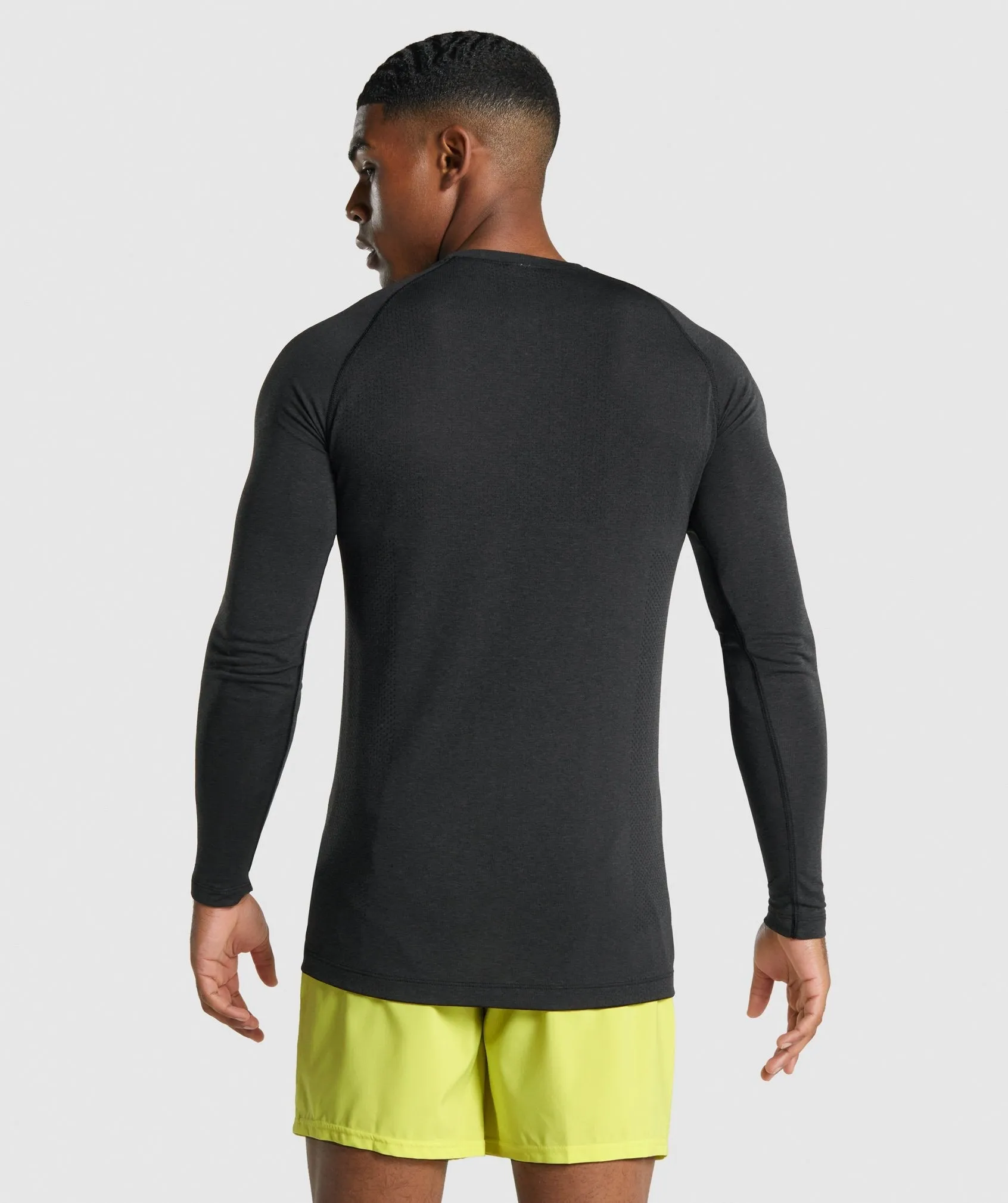 Gymshark Vital Light Seamless Long Sleeve T-Shirt - Black Marl sold by Gymshark product image thumbnail 2