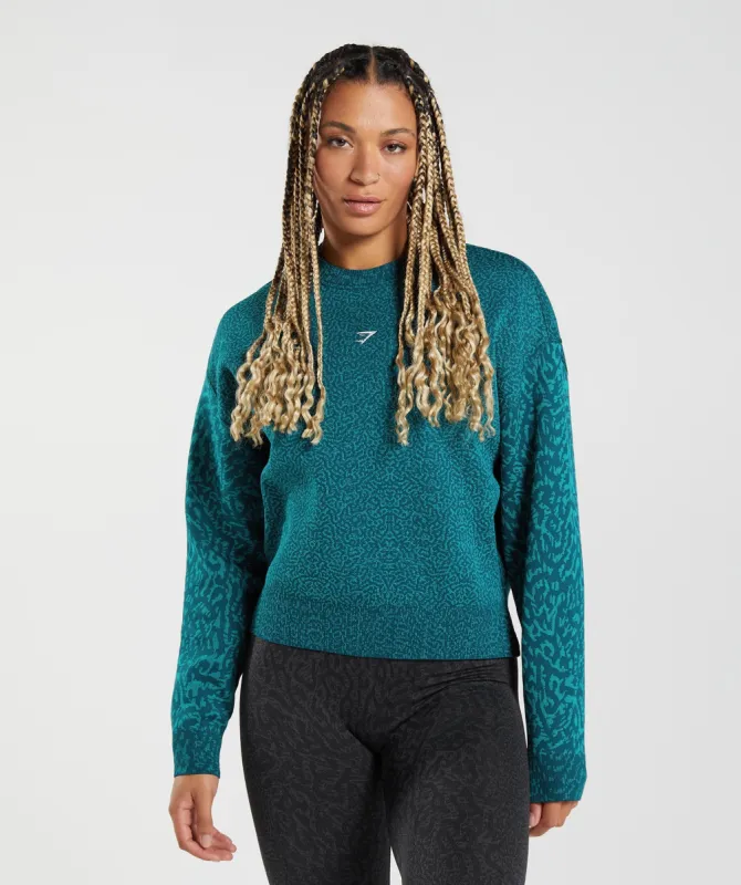 Gymshark Adapt Animal Sweatshirt - Reef | Winter Teal sold by Gymshark
