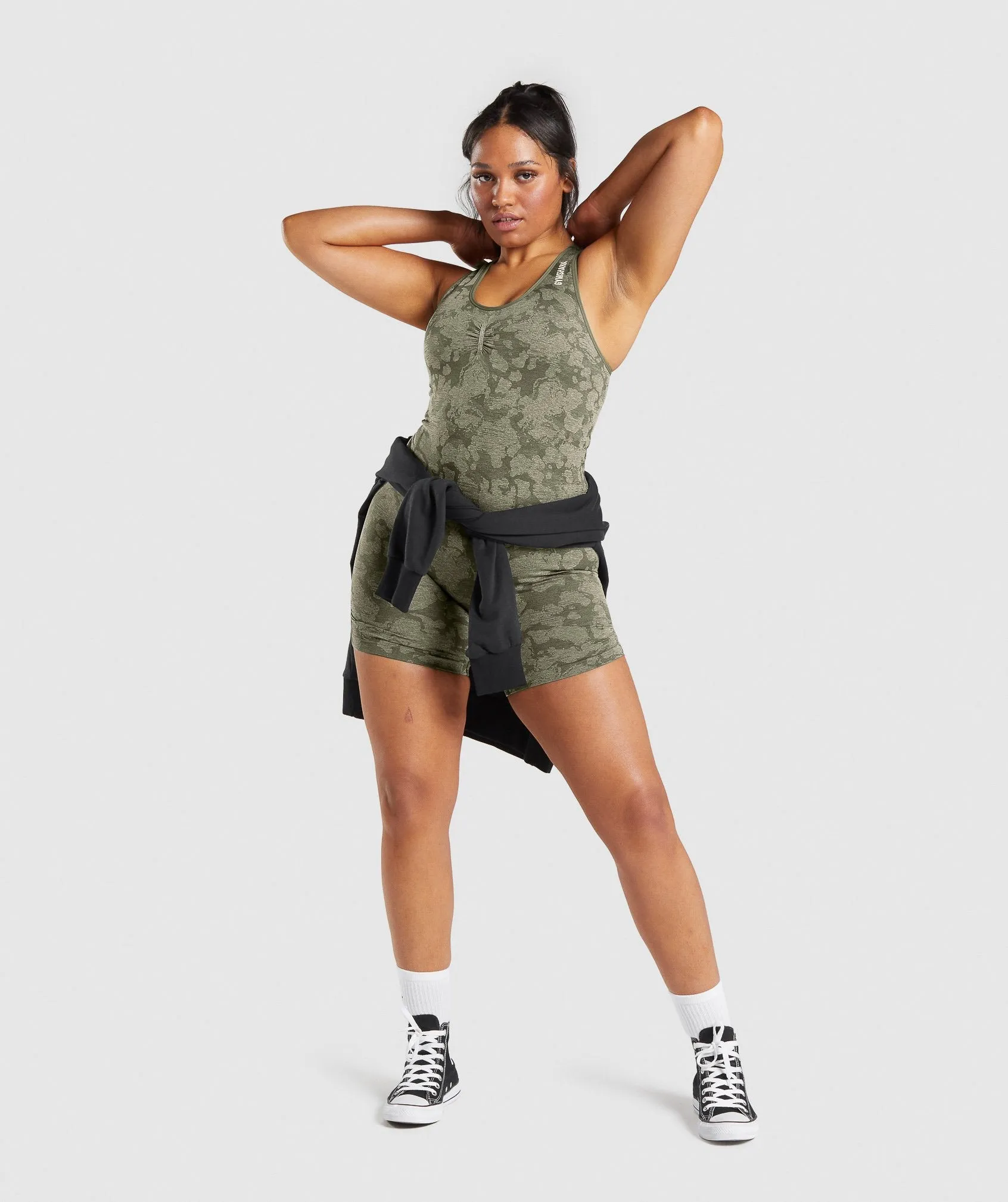 Gymshark Adapt Camo Seamless All In One - Green sold by Gymshark product image thumbnail 3