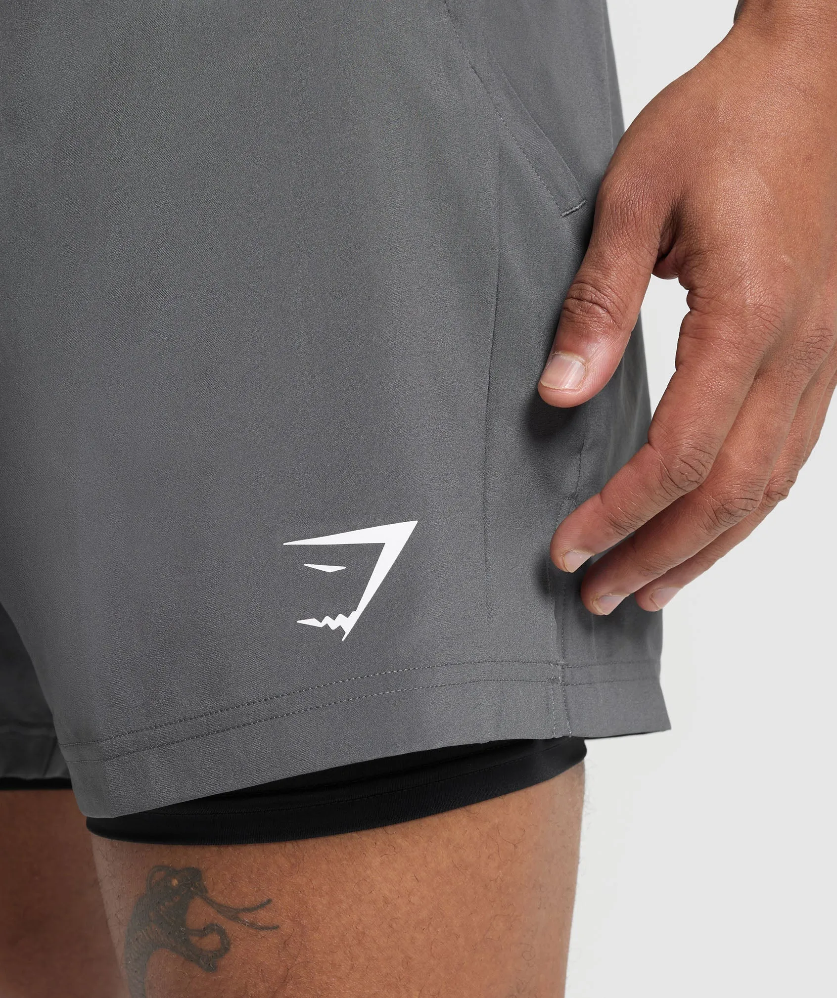 Gymshark Sport 5" 2 In 1 Shorts - Silhouette Grey/Black sold by Gymshark product image thumbnail 4