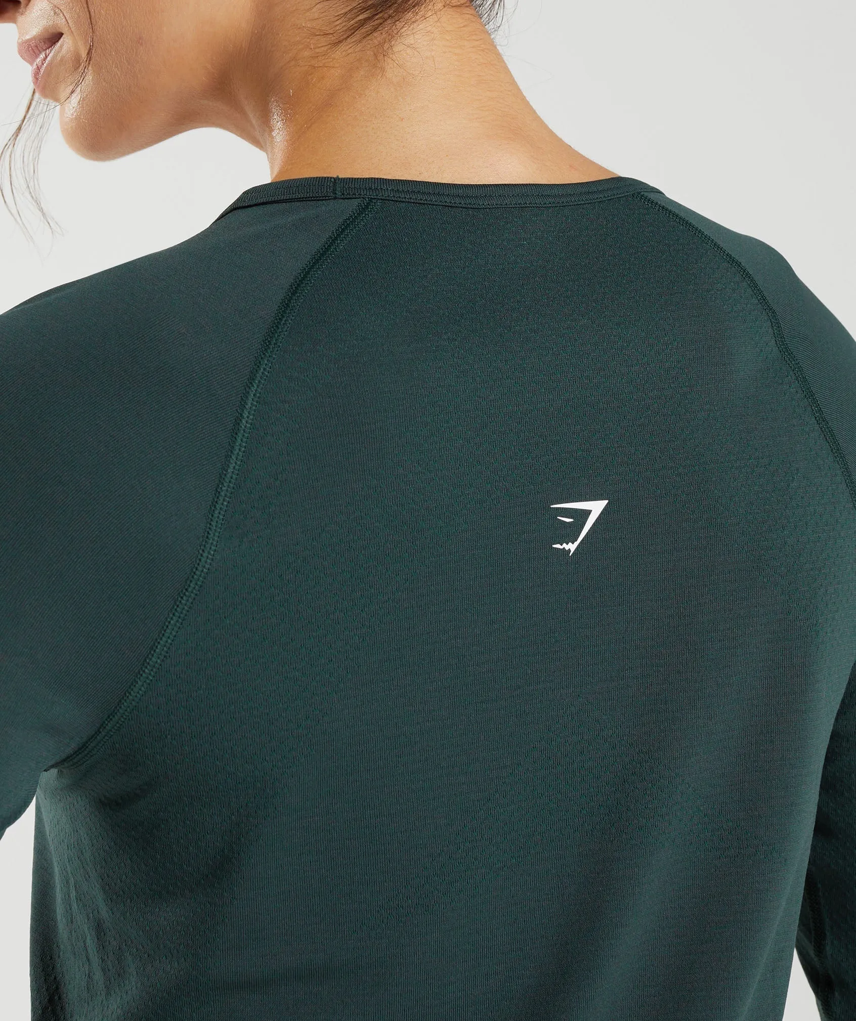 Gymshark Vital Light Long Sleeve Top - Woodland Green Marl sold by Gymshark product image thumbnail 5