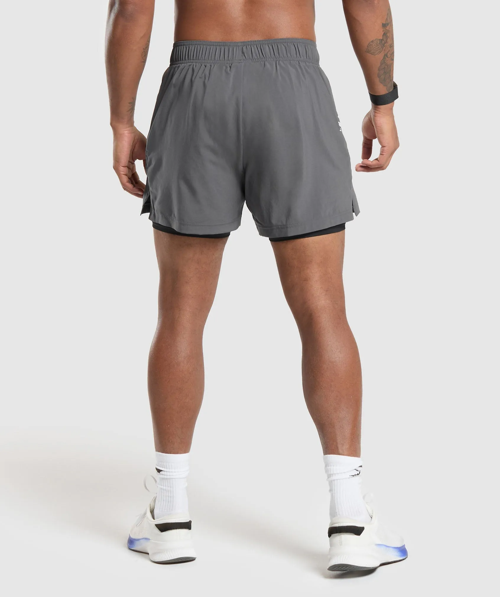 Gymshark Sport 5" 2 In 1 Shorts - Silhouette Grey/Black sold by Gymshark product image thumbnail 2