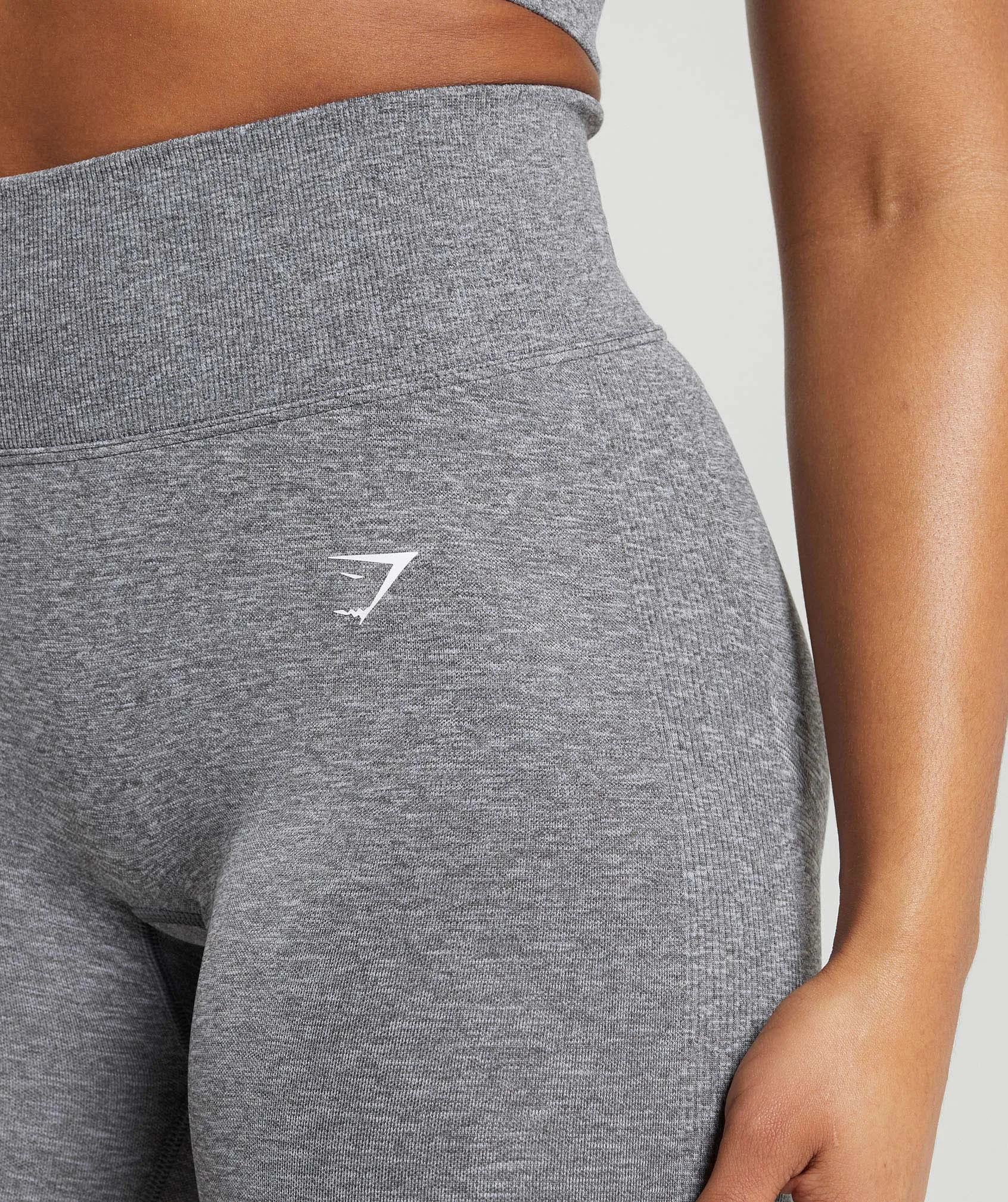 Gymshark Lift Contour Seamless Leggings - Brushed Grey/White Marl sold by Gymshark product image thumbnail 5