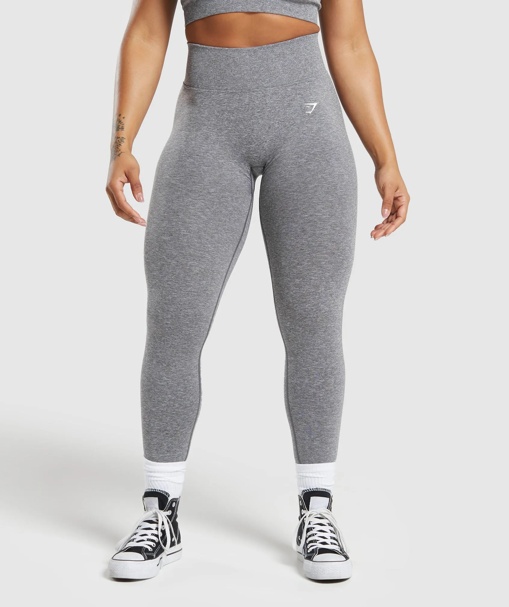 Gymshark Lift Contour Seamless Leggings - Brushed Grey/White Marl sold by Gymshark